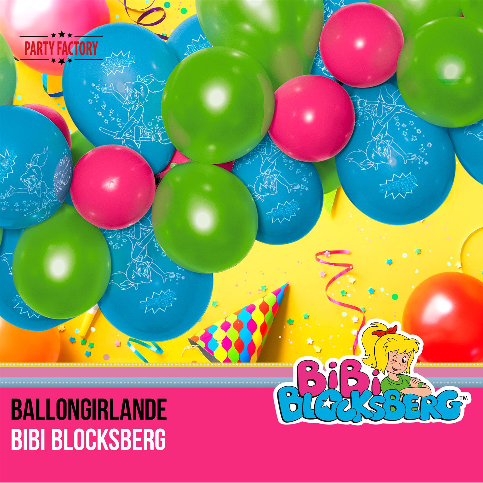 Bibi Blocksberg Ballongirlande Set 60-teilig 3