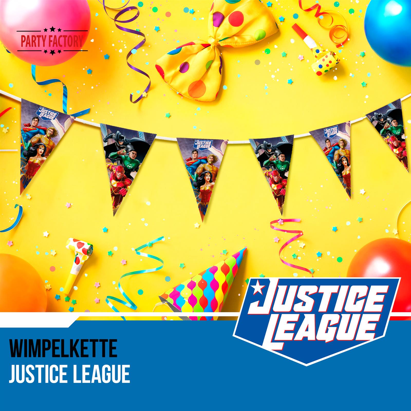 Justice League Wimpelkette 5 m 2