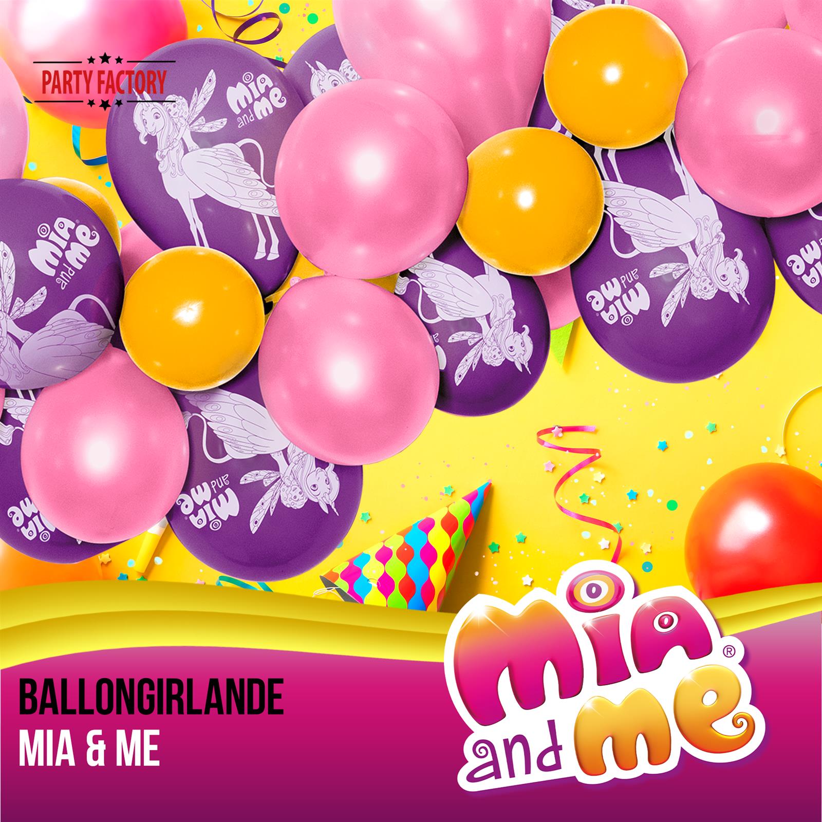 Mia and Me Ballongirlande Set 60-teilig 4 m 3