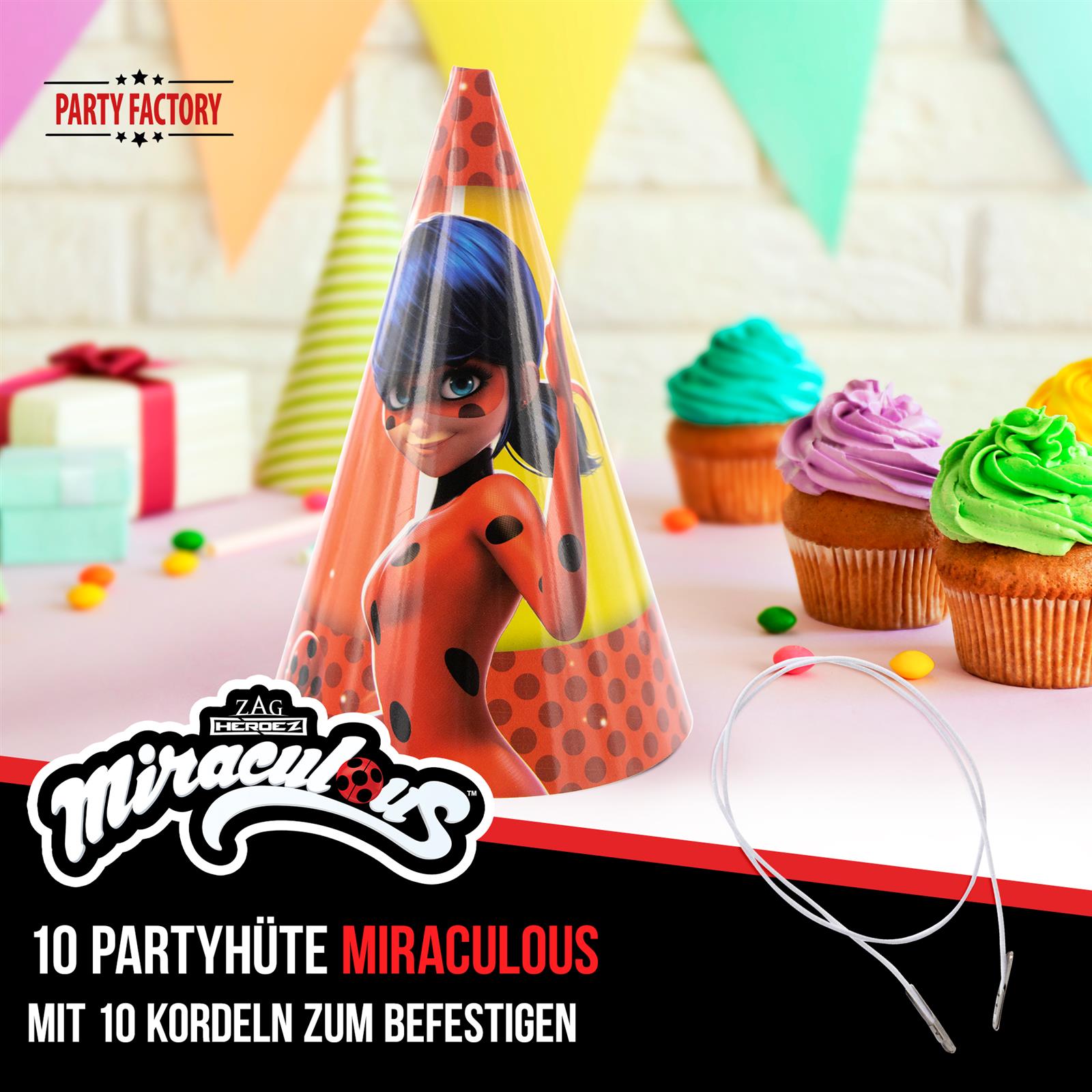 Miraculous Partyhüte 10 Stück 2