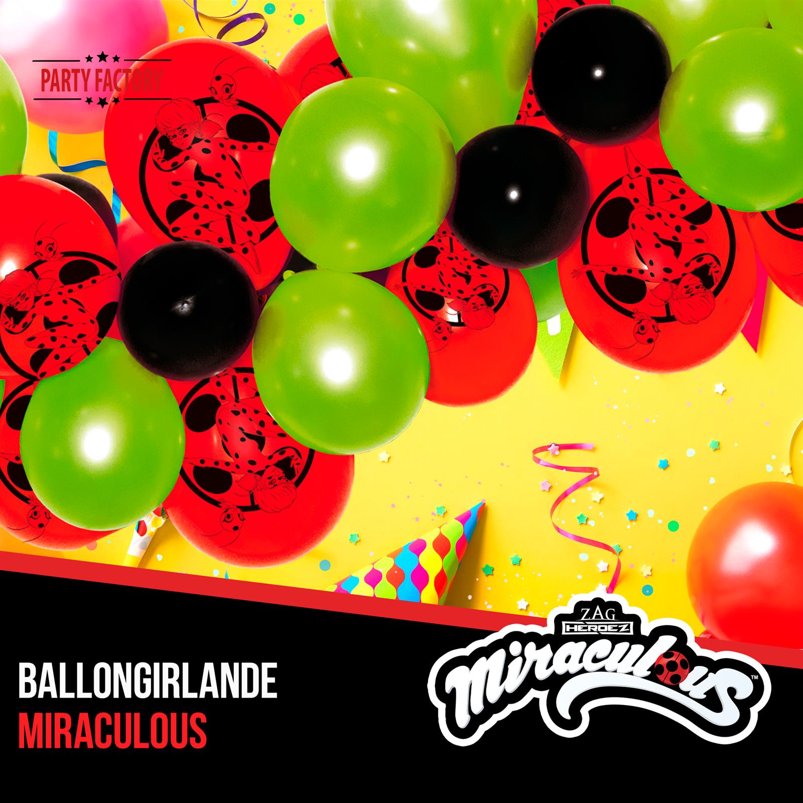 Miraculous Ballongirlande Set 60-teilig 3