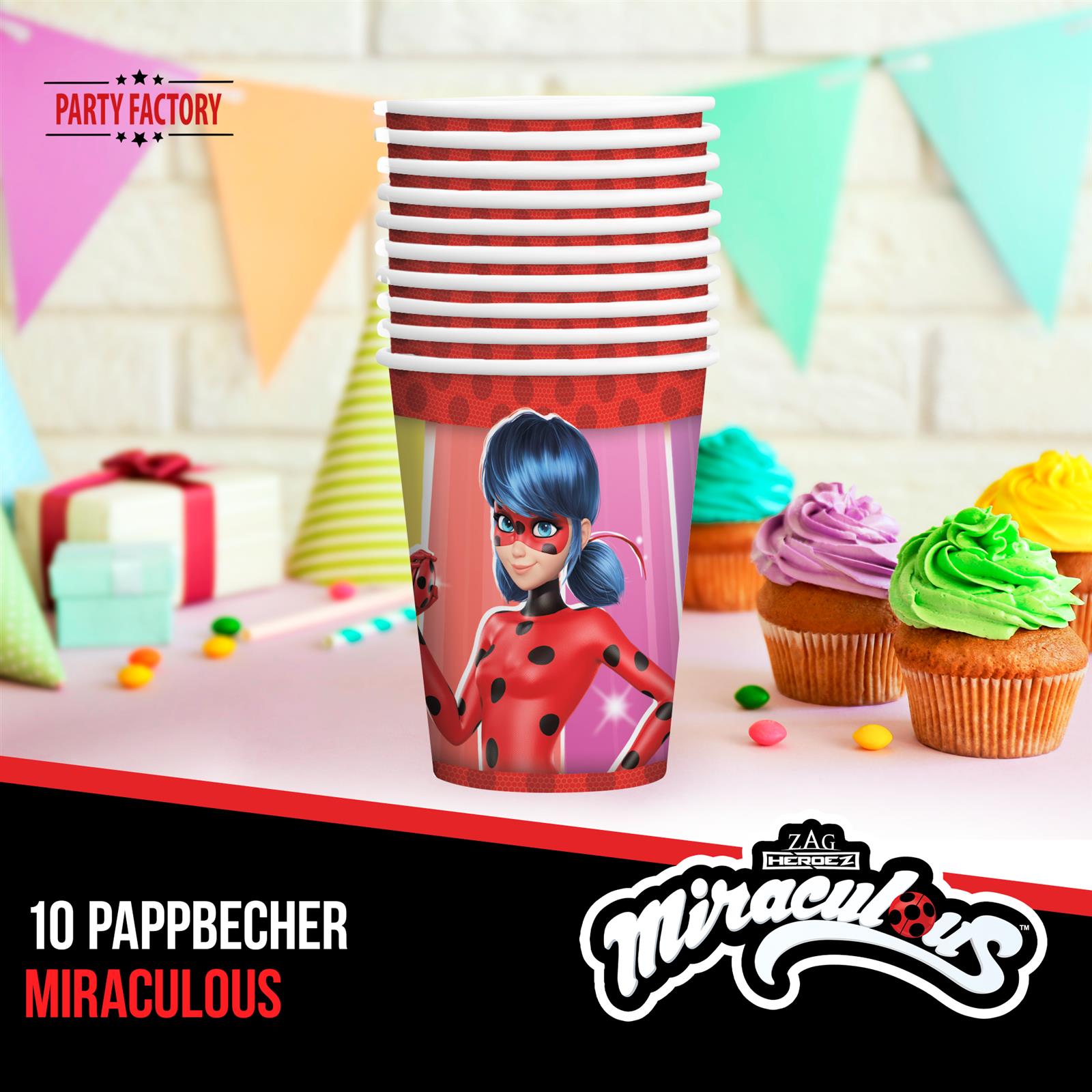 Miraculous Becher 250 ml 10er-Pack 2