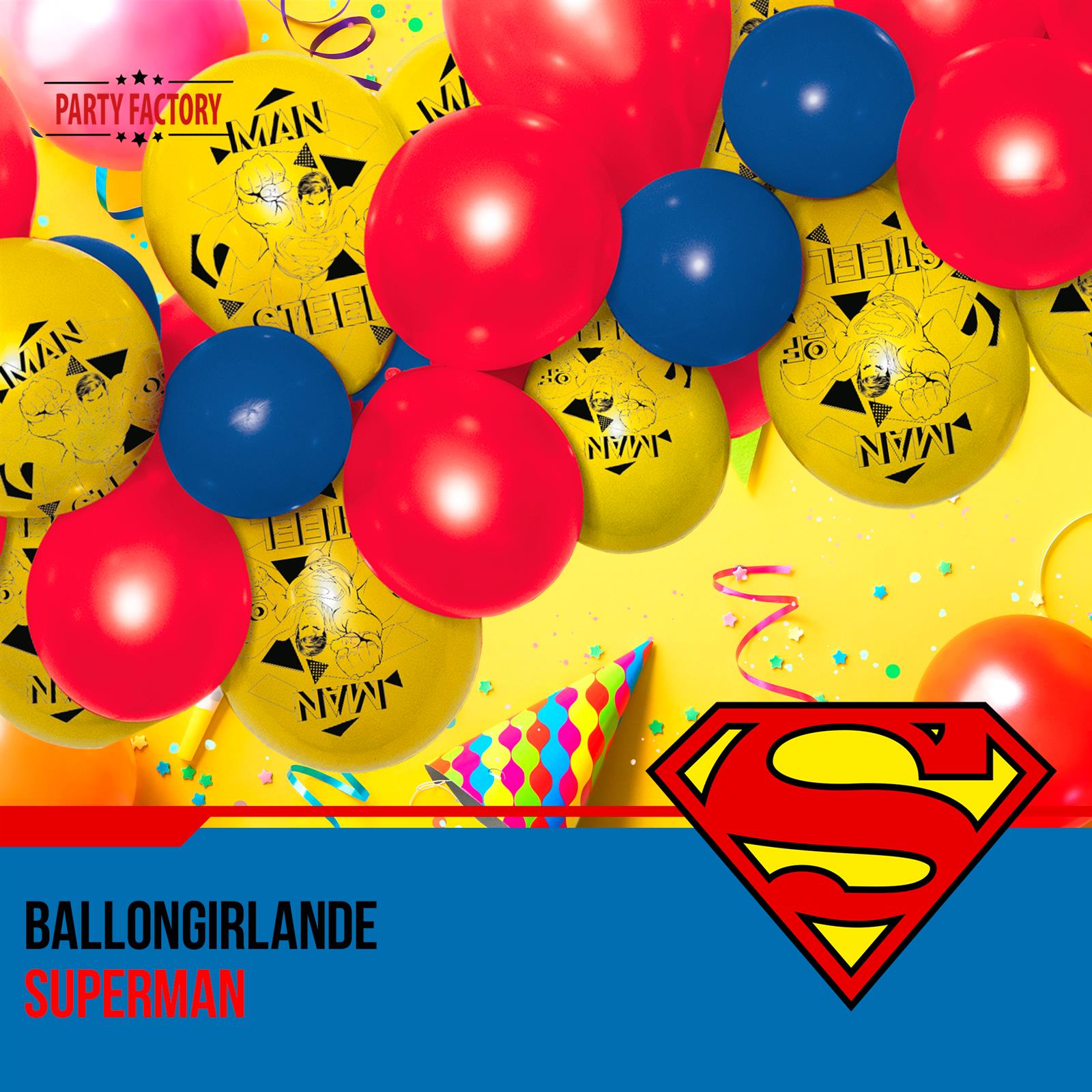 Superman Ballongirlande Set 60-teilig 3