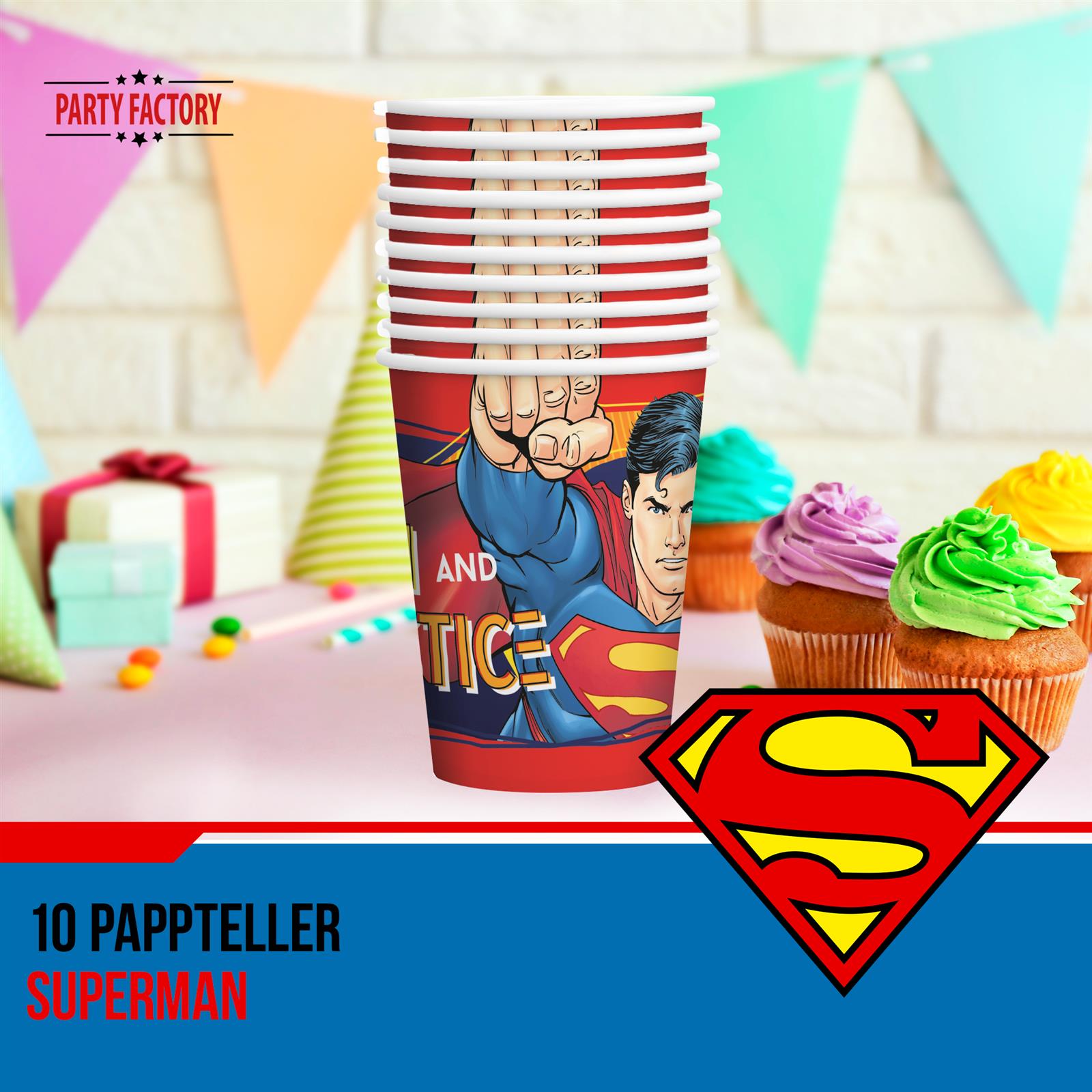 Superman Becher 250 ml 10er-Pack 2