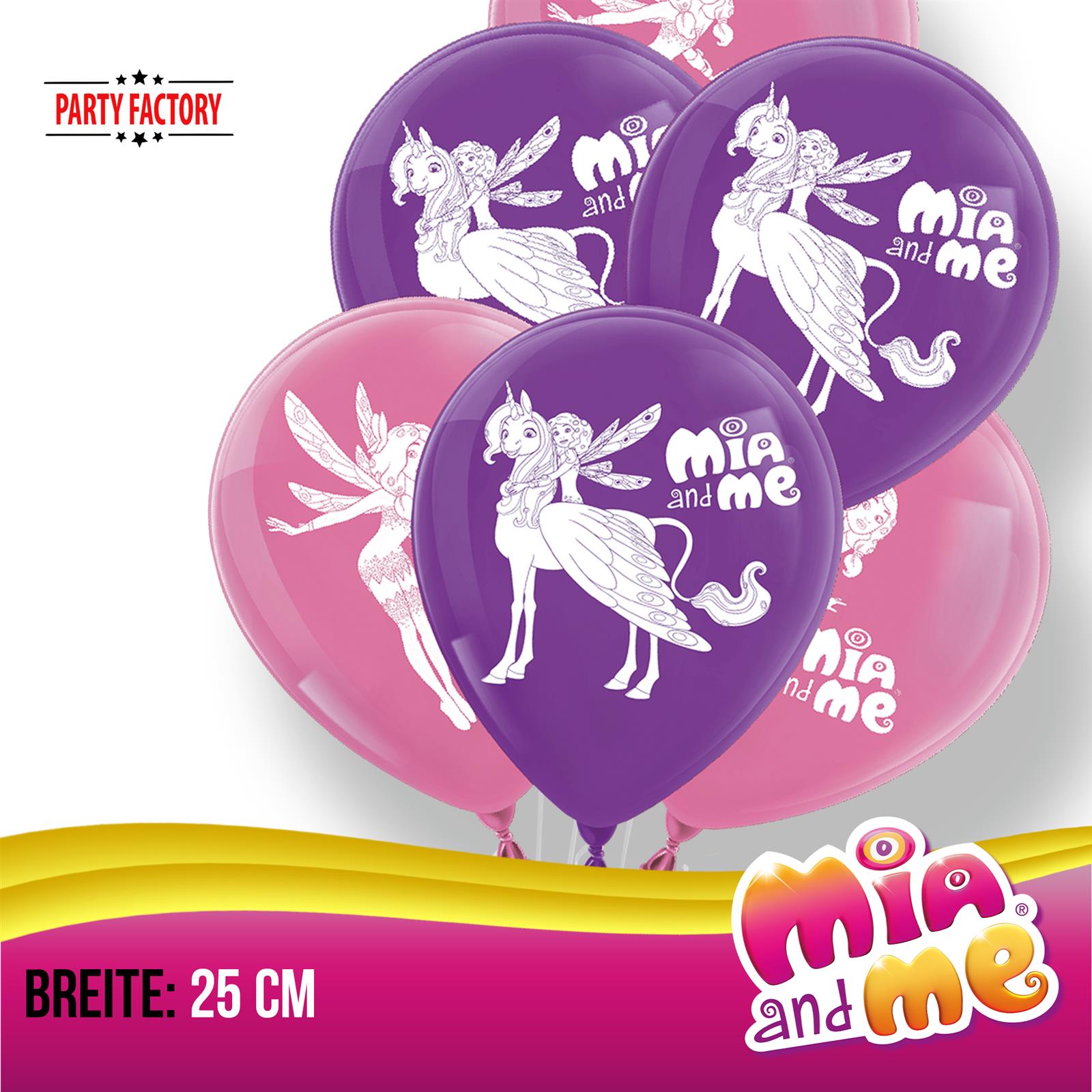 Mia and Me Latexballons Set 25 cm 10 Stk. 3