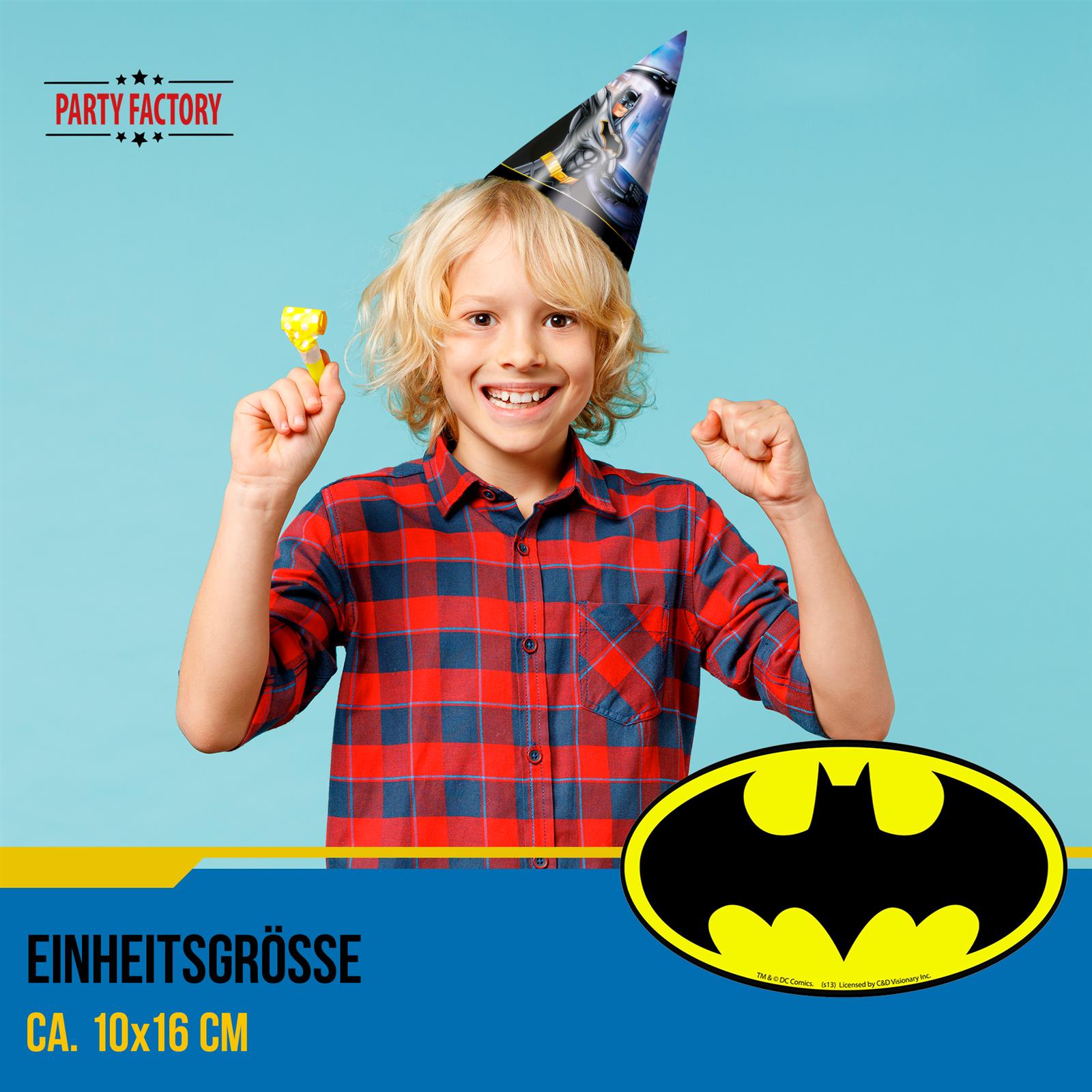 Batman Partyhüte 10 Stück 3