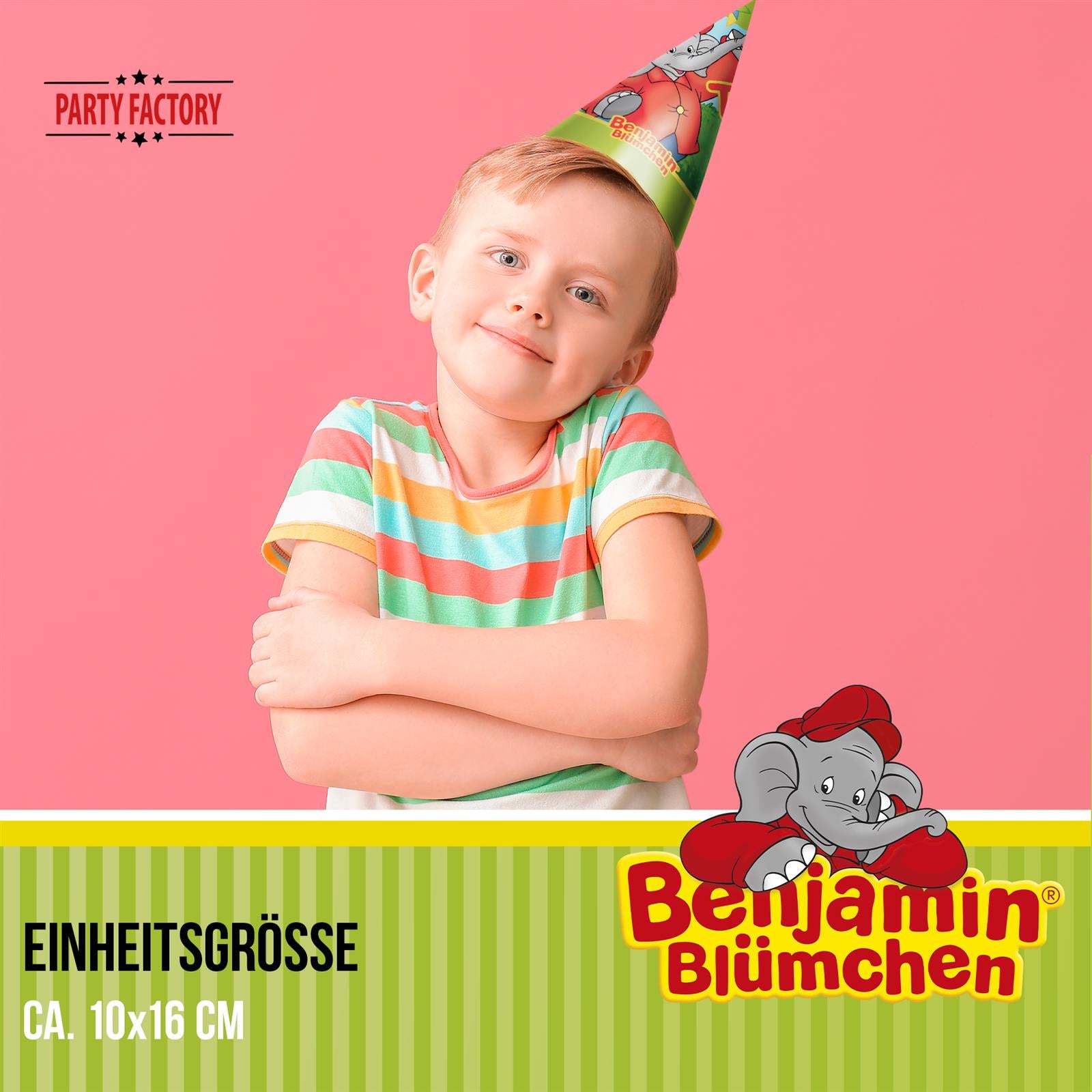Benjamin Blümchen Partyhüte 10 Stück 3