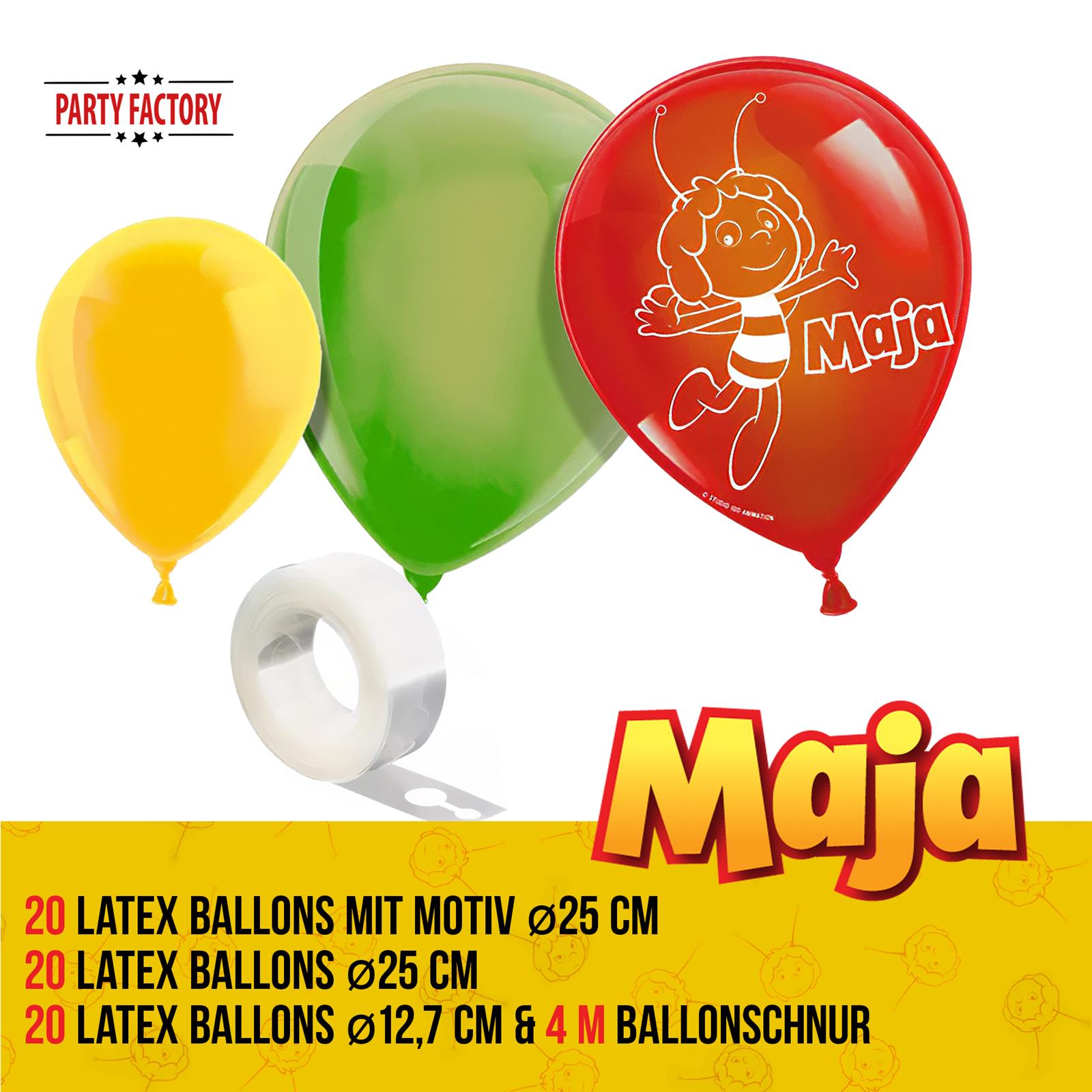 Biene Maja Ballongirlande Set 60-teilig 4
