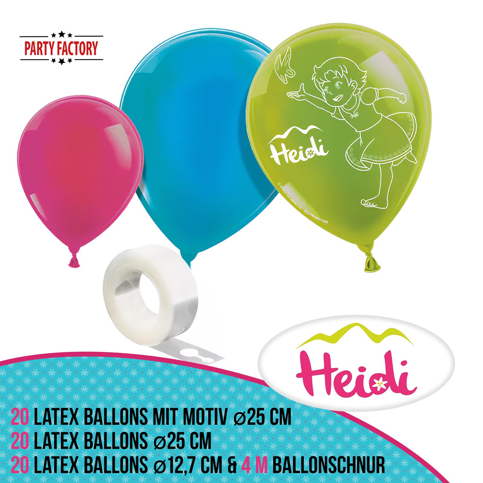 Heidi Ballongirlande Set 60-teilig 4