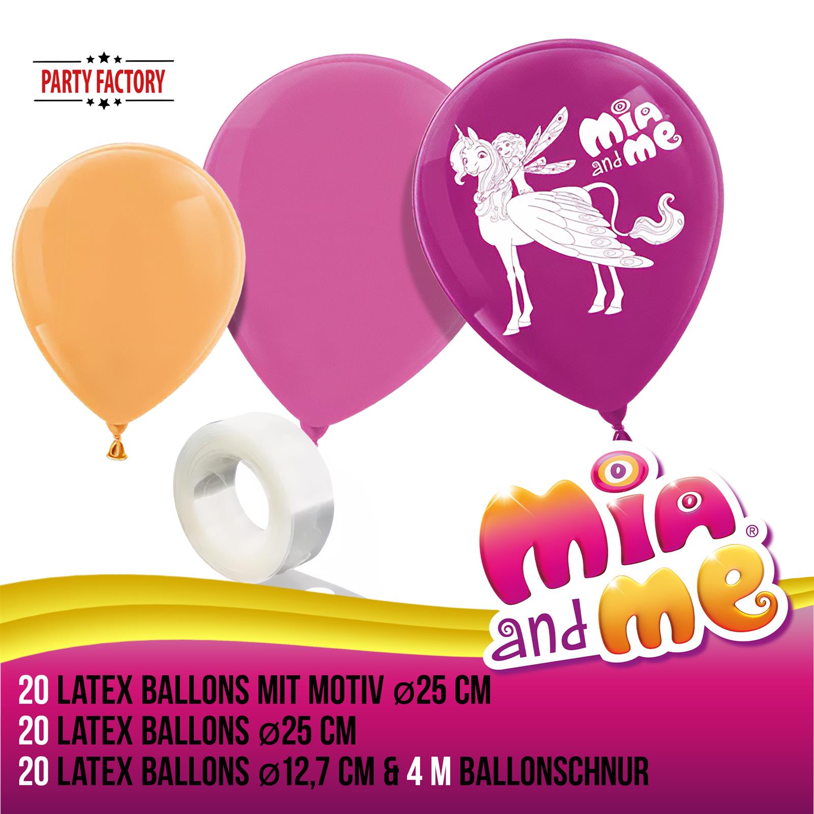 Mia and Me Ballongirlande Set 60-teilig 4 m 4