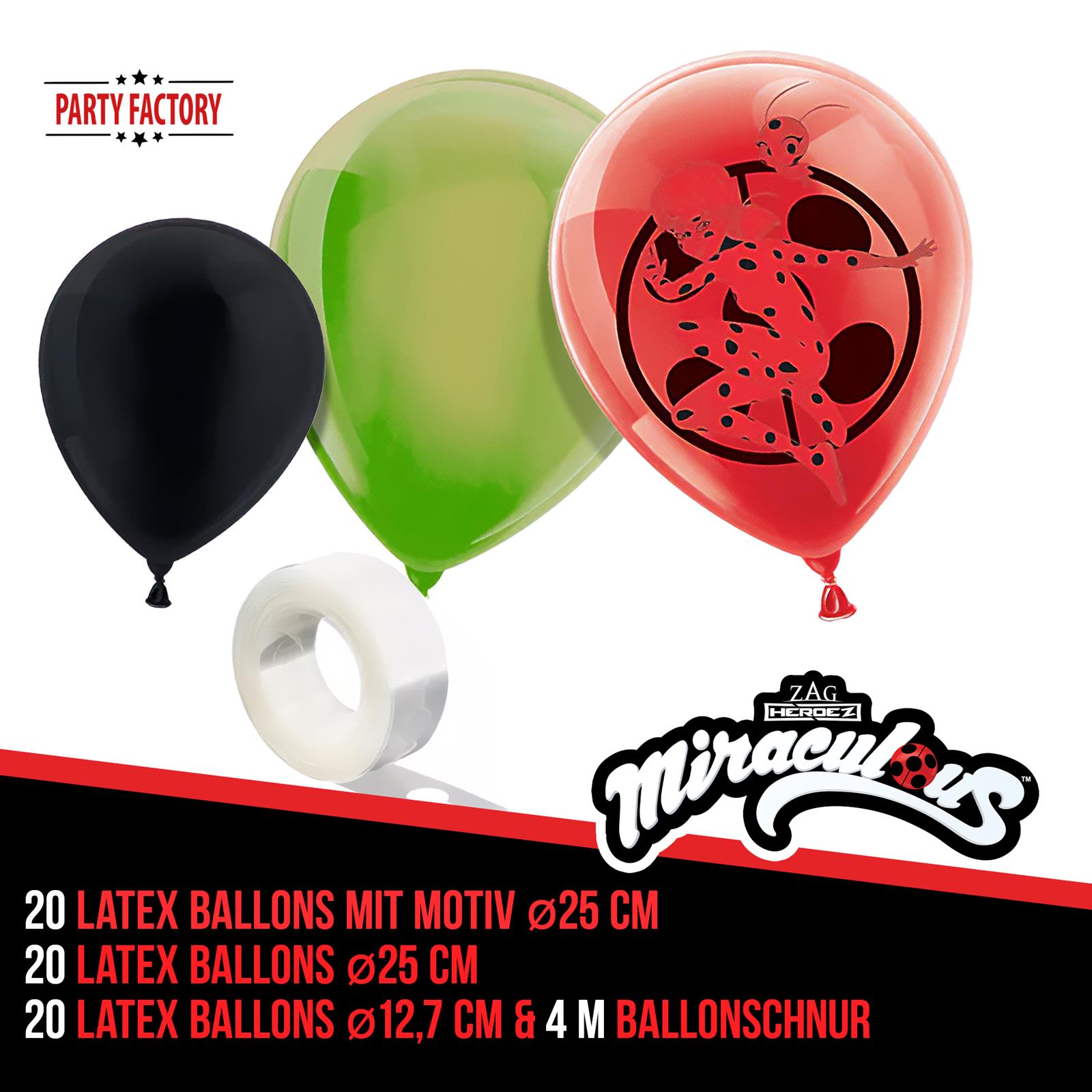 Miraculous Ballongirlande Set 60-teilig 4