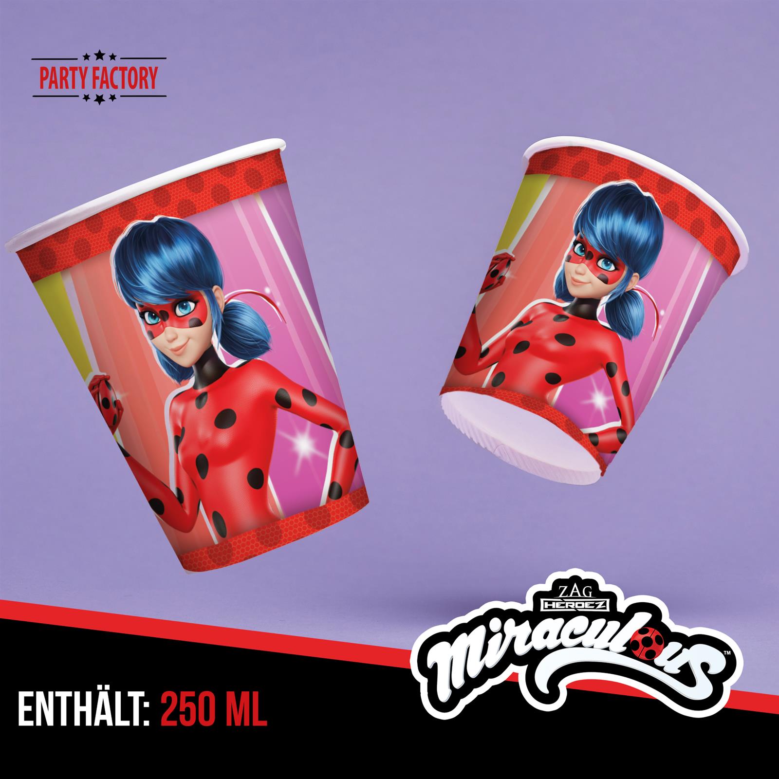 Miraculous Becher 250 ml 10er-Pack 3