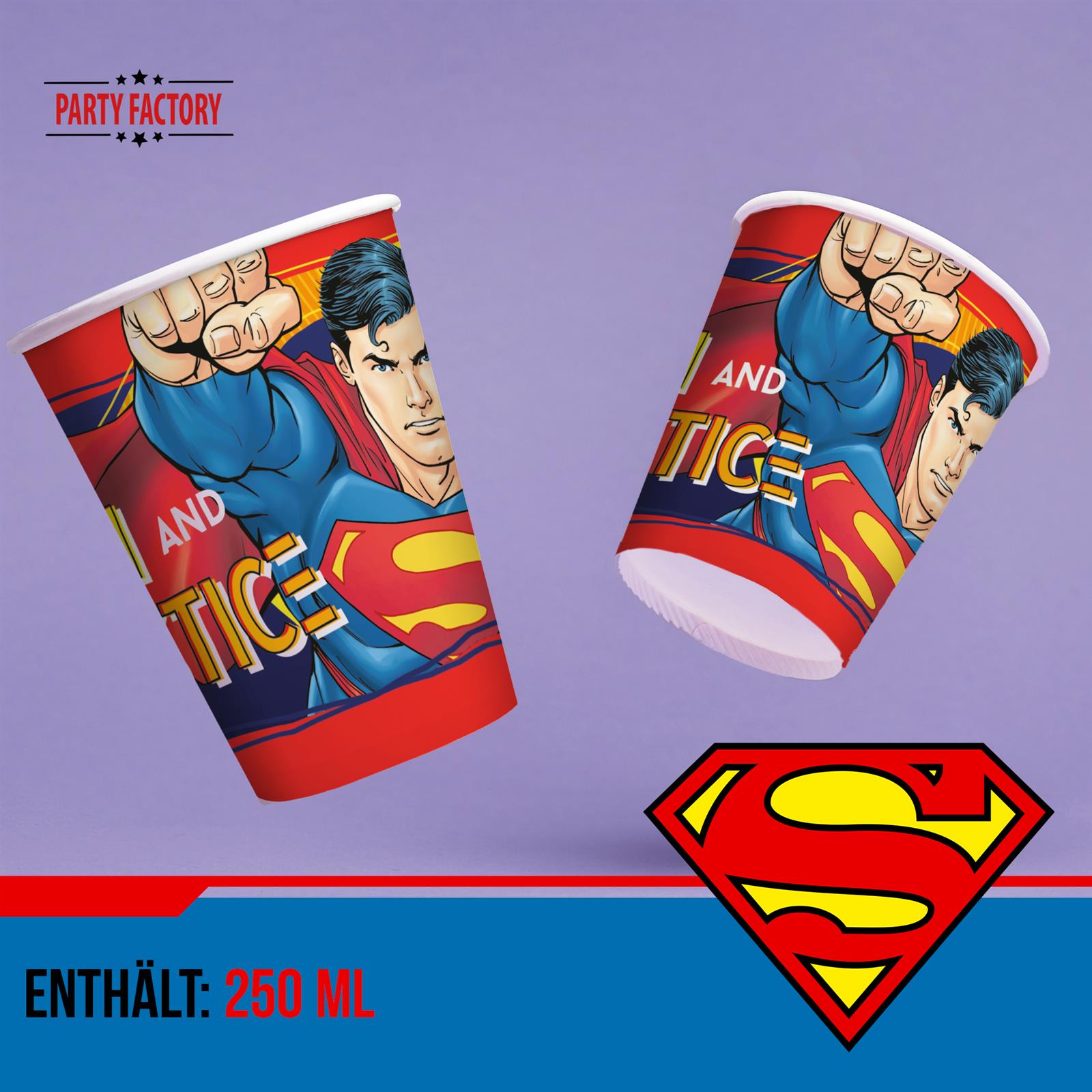 Superman Becher 250 ml 10er-Pack 3