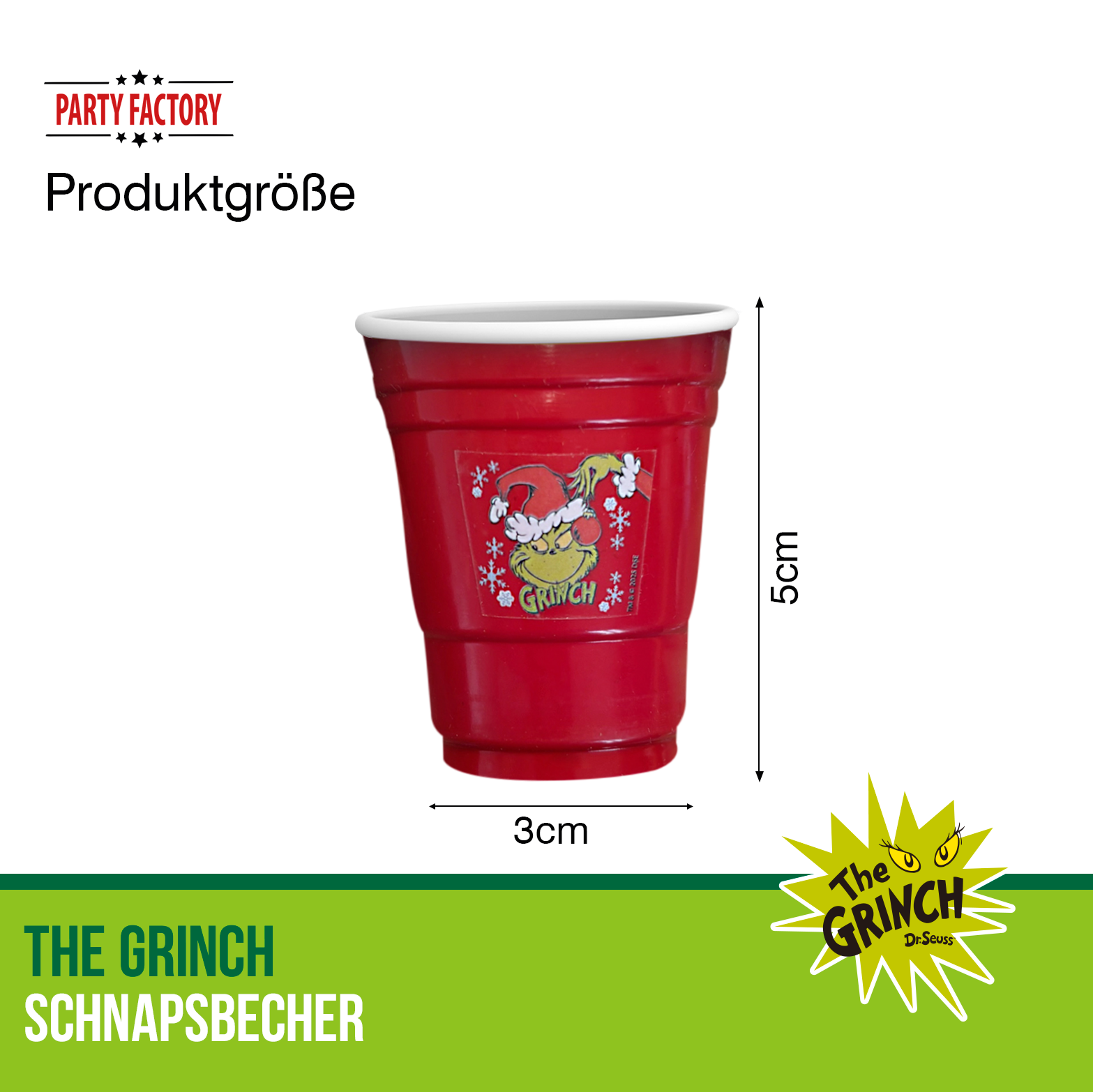 The Grinch Schnapsbecher 6-teilig 55 ml – Weihnachts Partybecher für Silvester 3