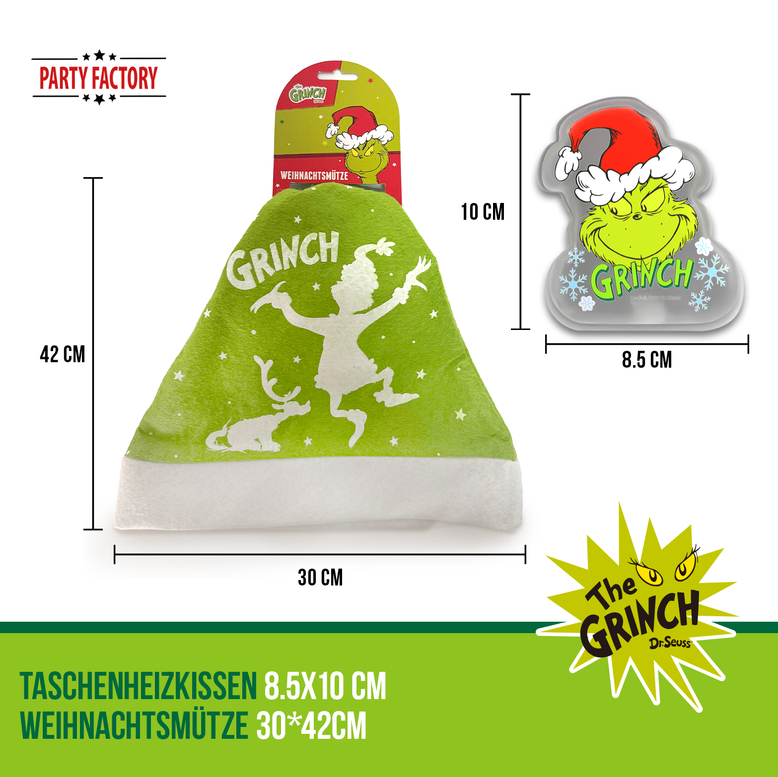 The Grinch Weihnachtsmütze & Handwärmer – 2-teiliges Set 3