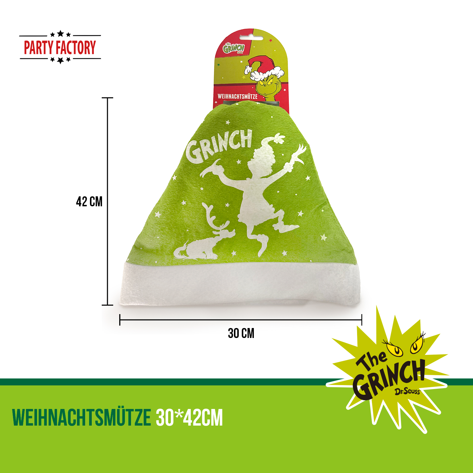 The Grinch Weihnachtsmützen im 6er Pack – festliches Weihnachtsset 3