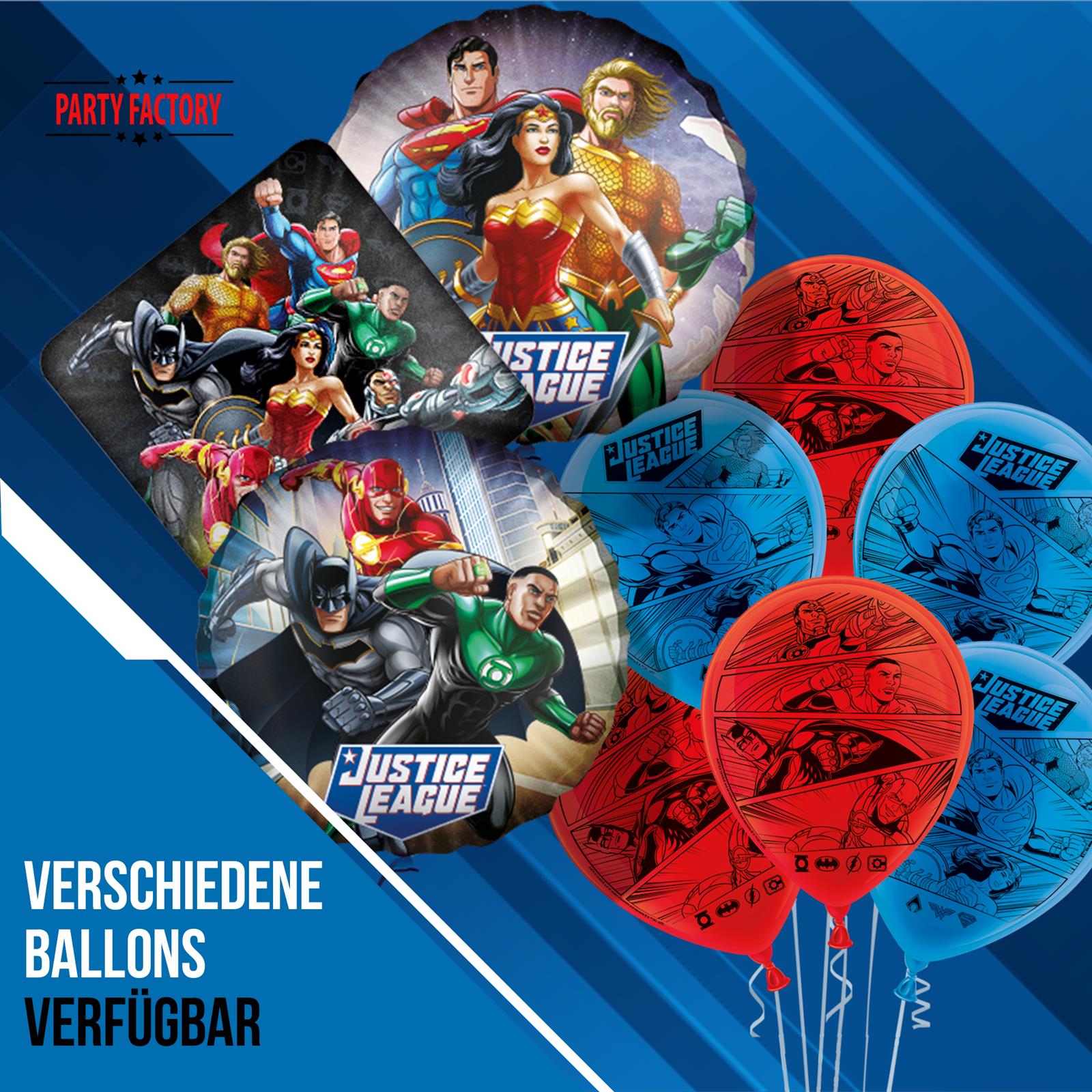 Justice League Latexballons Set 25 cm 10 Stk. 4