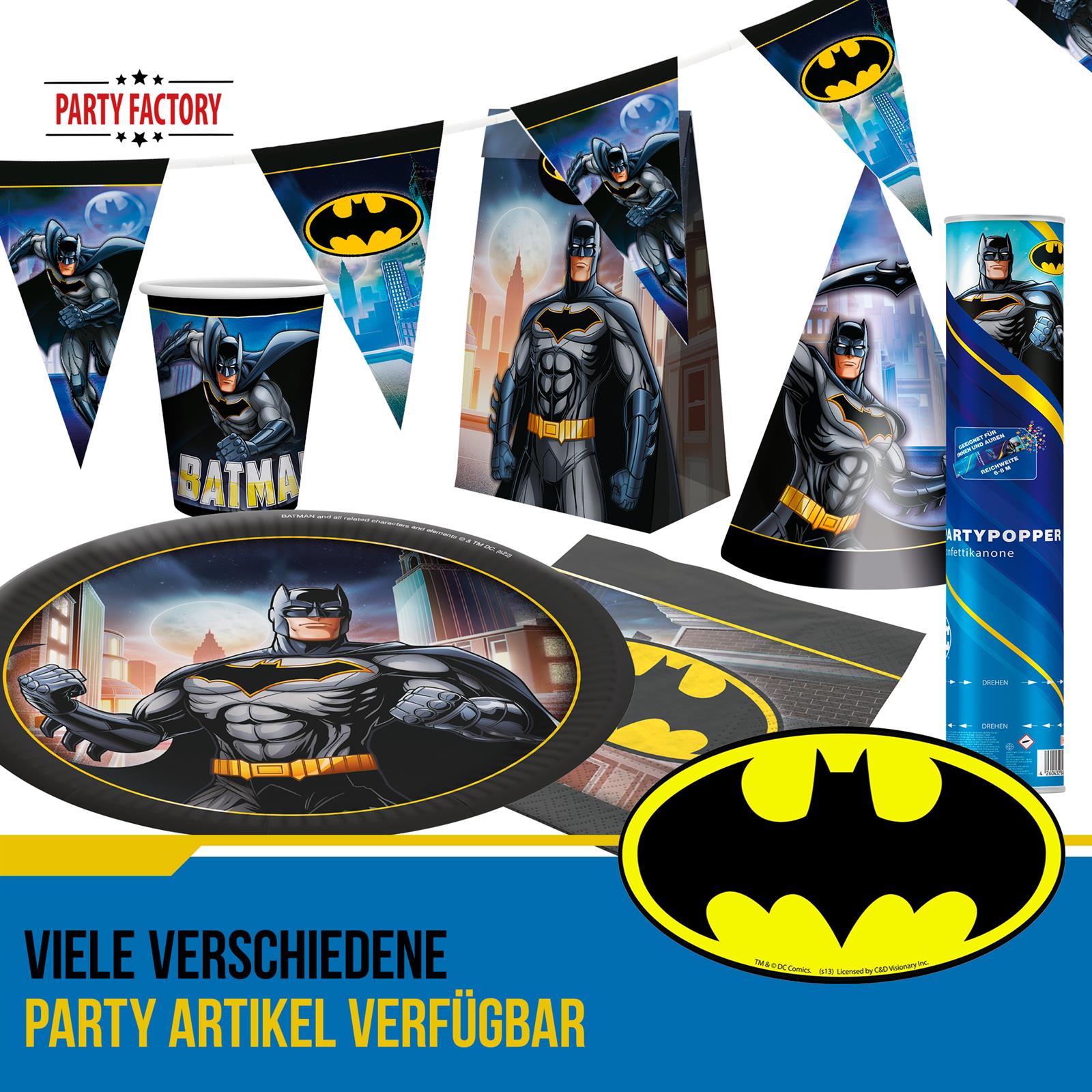 Batman Partyhüte 10 Stück 4