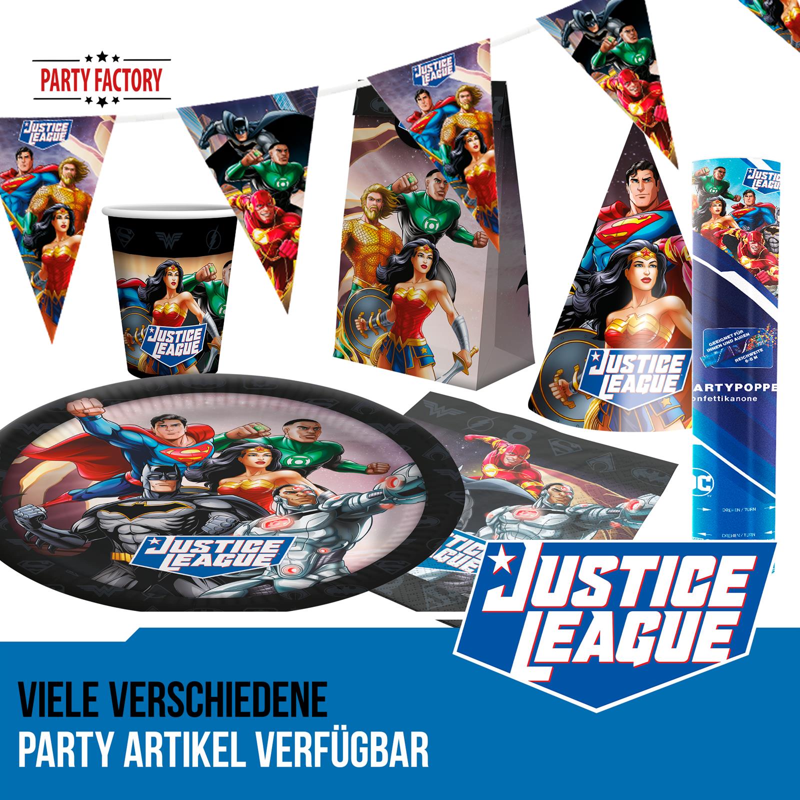 Justice League Ballongirlande Set 60-teilig 3