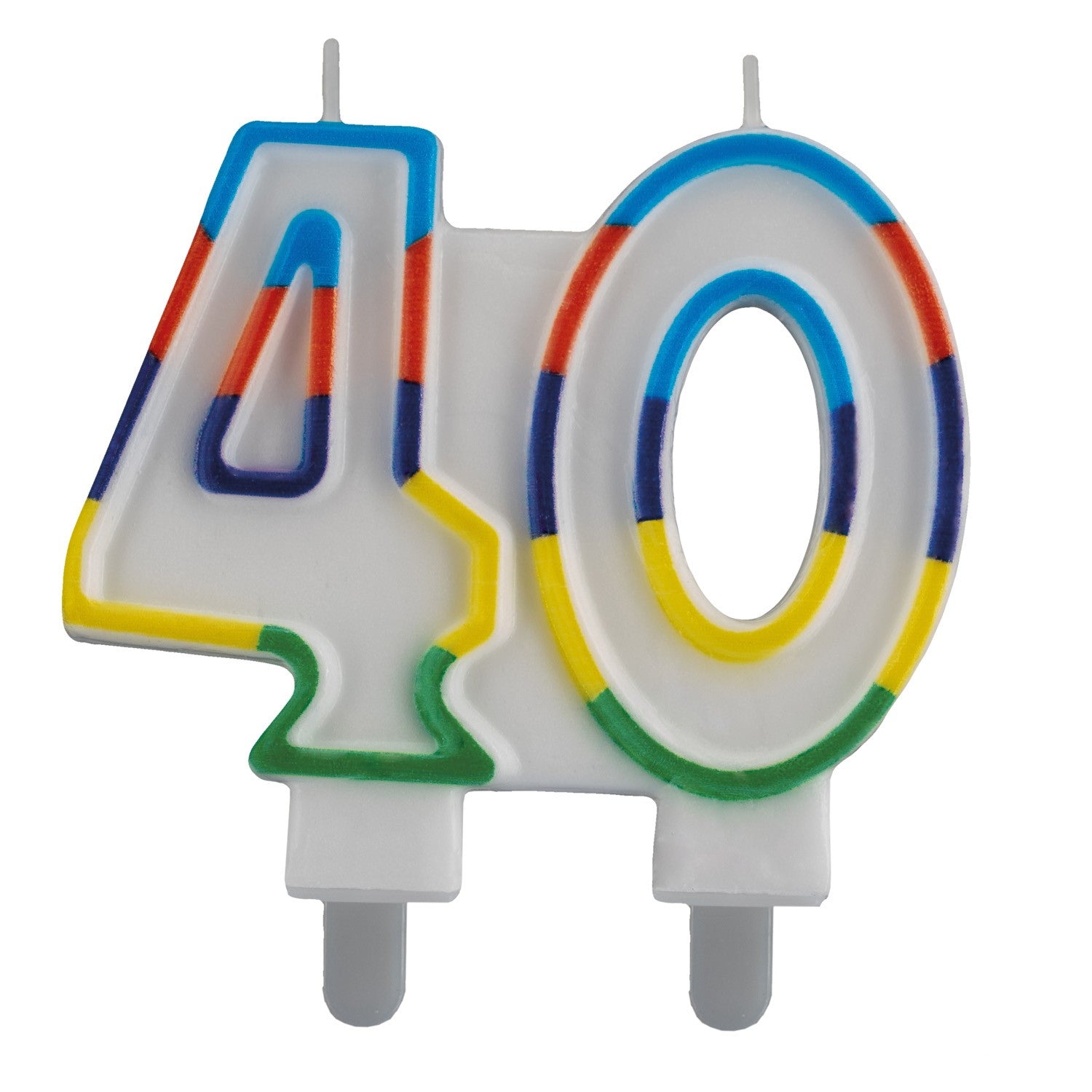 Geburtstags-Kerzen multicolor Rand Nr. 40