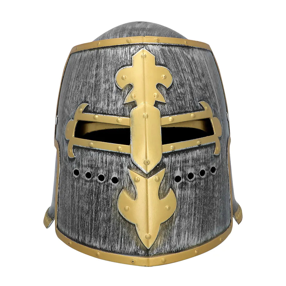 Helm Kreuzritter Deluxe – Ritterhelm mit goldenen Details für Mittelalter Kostüm 2