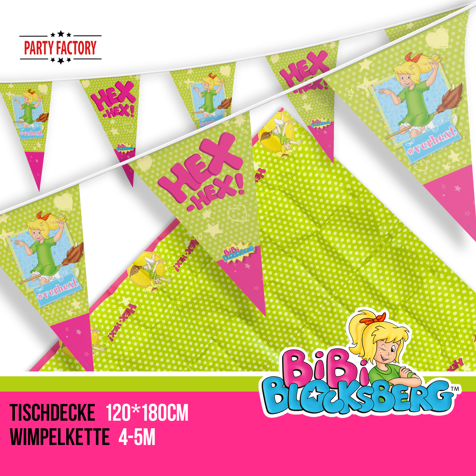 Bibi Blocksberg Partyset 52-tlg – Teller, Becher, Servietten, Tüten & Deko 4