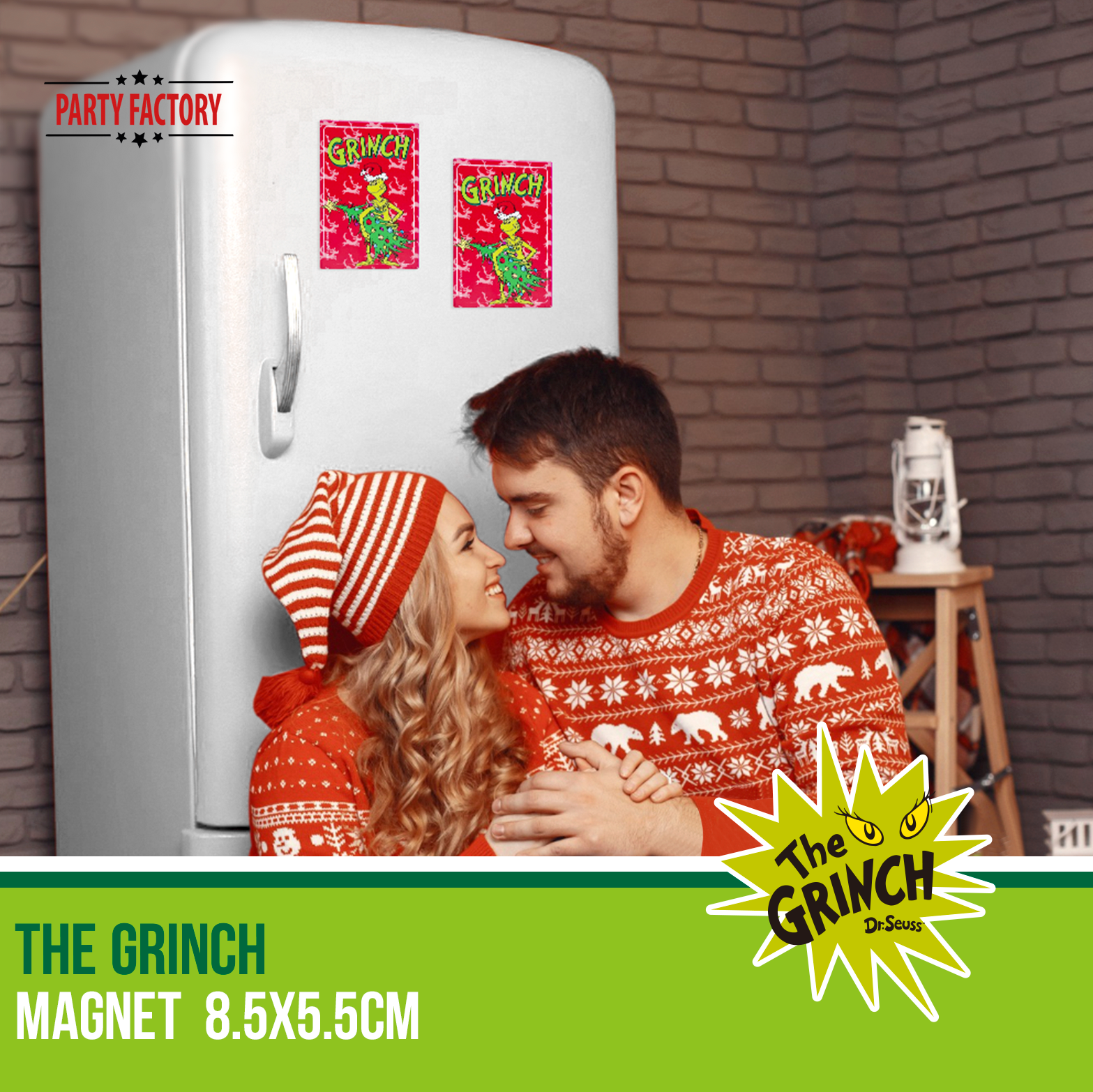 The Grinch Magnet Set 2-teilig rot – Magnete für Kühlschrank & Tafel 4
