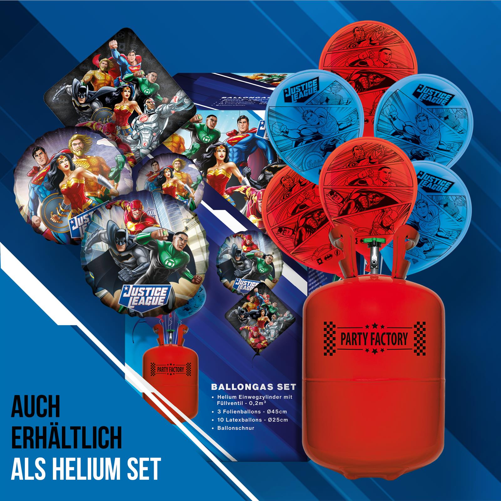 Justice League Latexballons Set 25 cm 10 Stk. 5