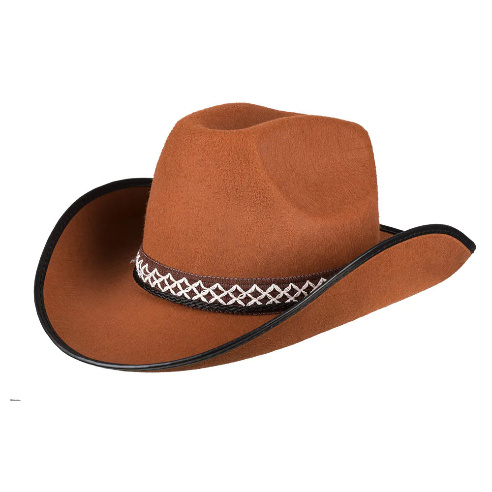 Cowboyhut Kind Tommy – brauner Westernhut mit Band, Cowboyhut für Kinder 2