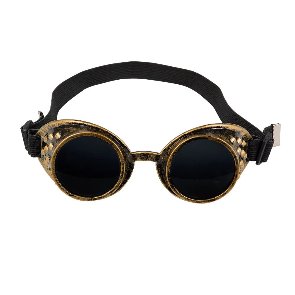 Partybrille Steampunk Retro Goggles – Kostüm Zubehör Festival Karneval 2