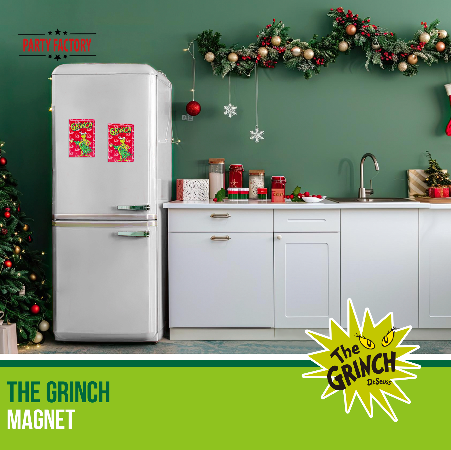 The Grinch Magnet Set 2-teilig rot – Magnete für Kühlschrank & Tafel 5