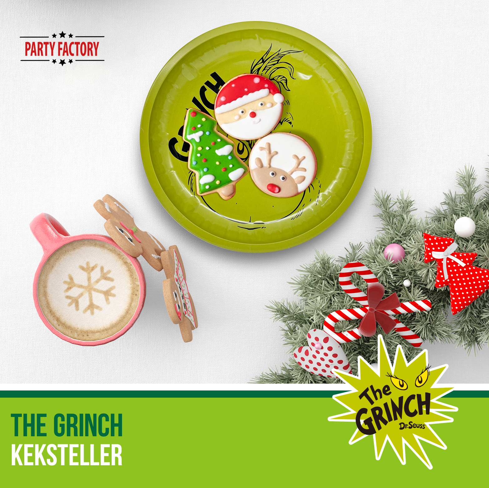 The Grinch Keksteller grün – Weihnachtsteller 26 cm für Plätzchen & Deko 5