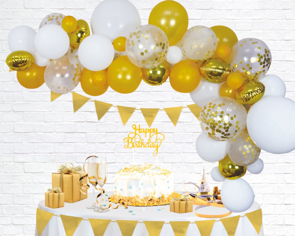 Ballongirlande Set gold, 71-teilig