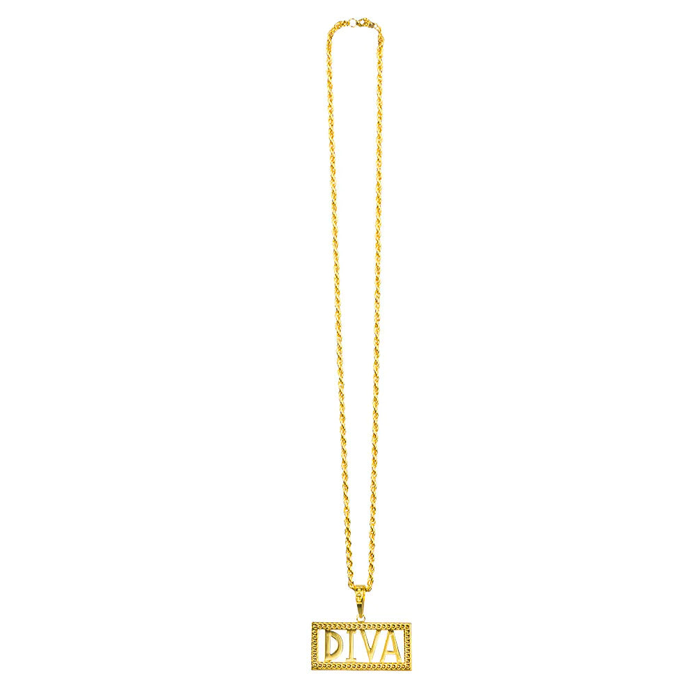 Halskette Diva Gold – Glänzendes Schmuck Accessoire für Party & Kostüm 2