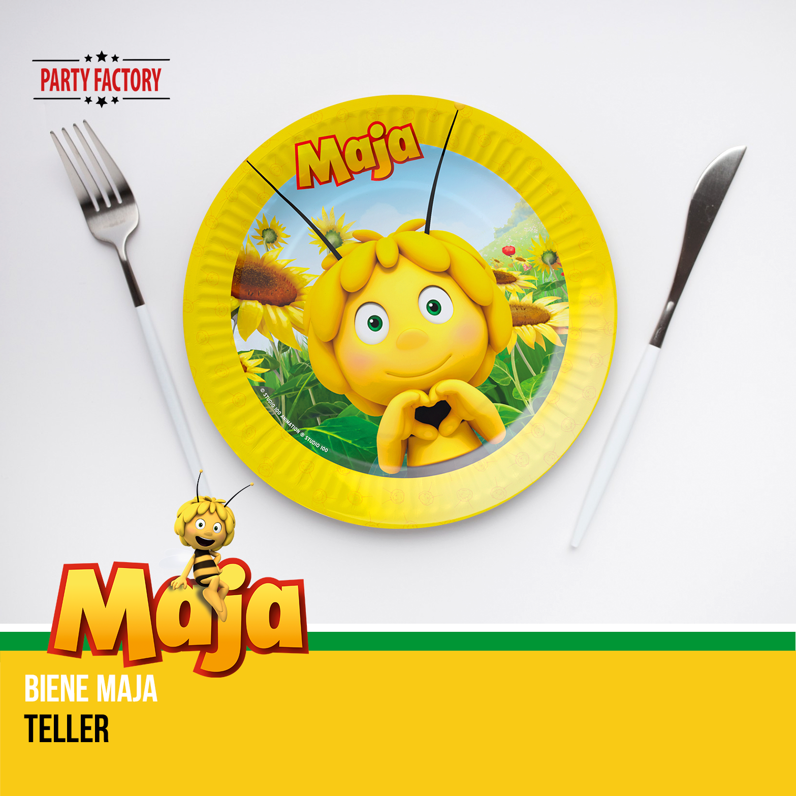 Biene Maja 92-tlg. Party Set – Geburtstag Deko Geschenktüten Tellern Bechern 10