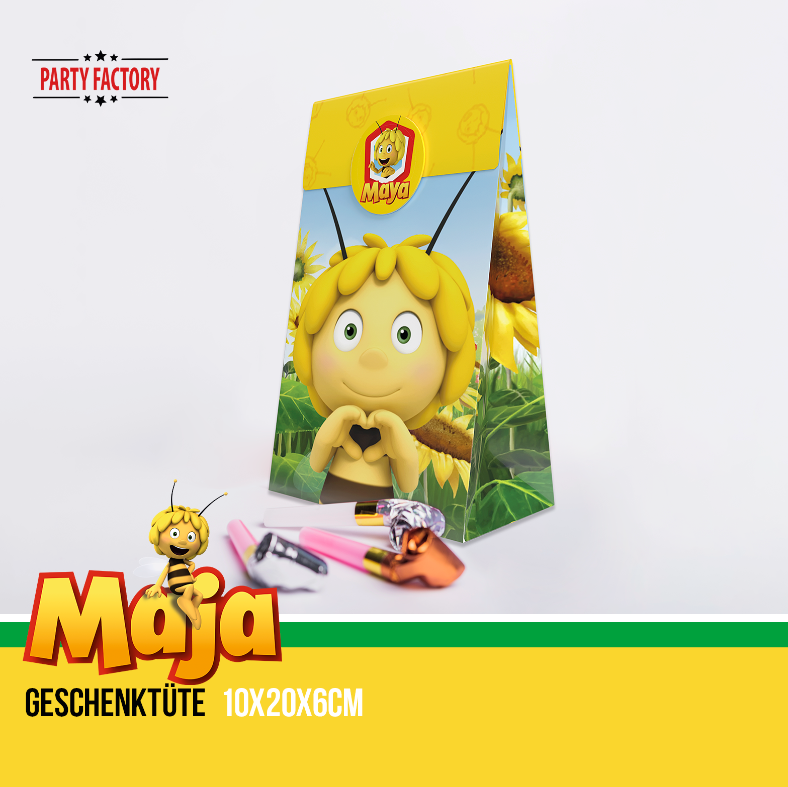 Biene Maja 92-tlg. Party Set – Geburtstag Deko Geschenktüten Tellern Bechern 14