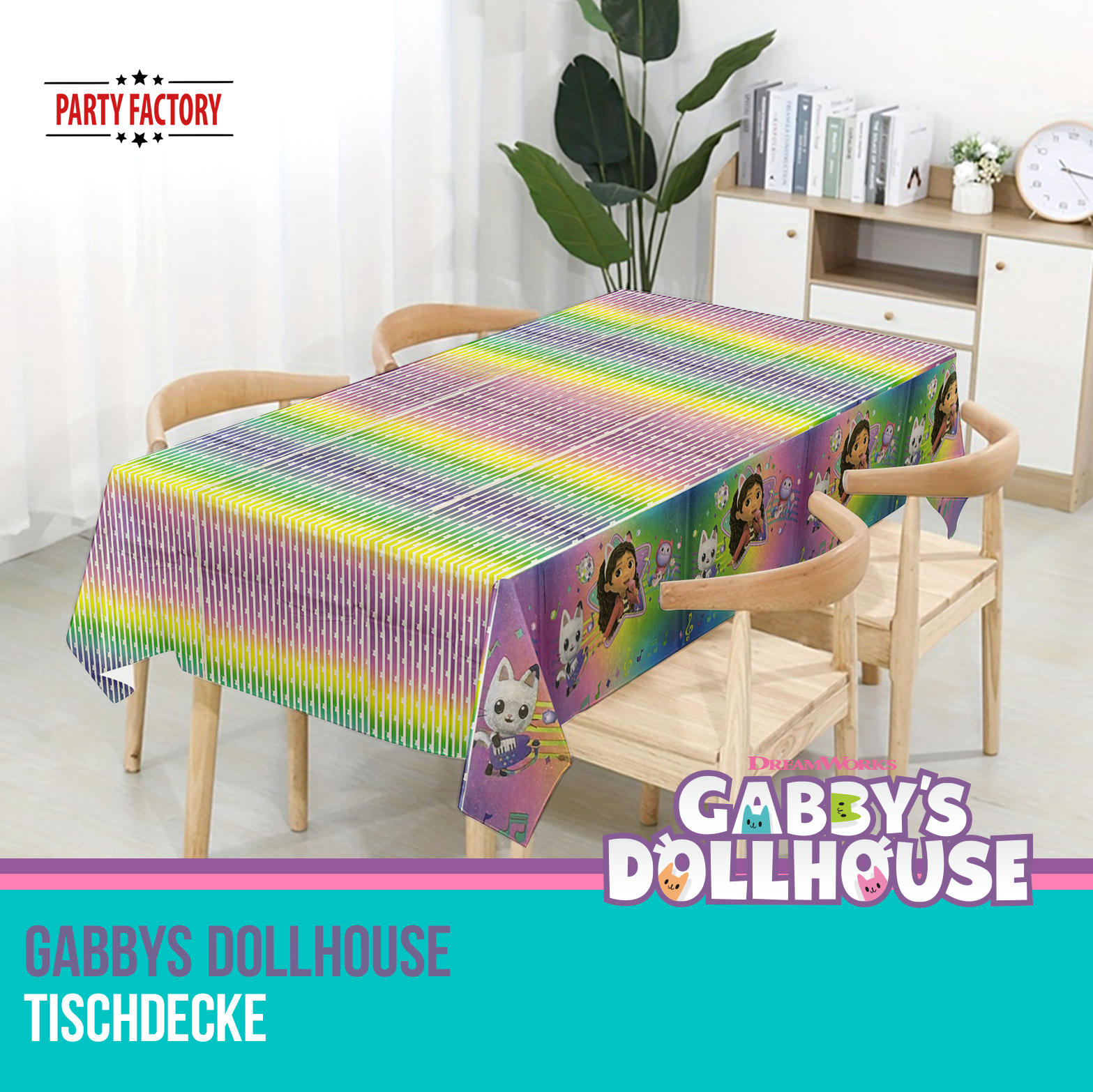 Gabby’s Dollhouse Tischdecke 120x180 cm 2
