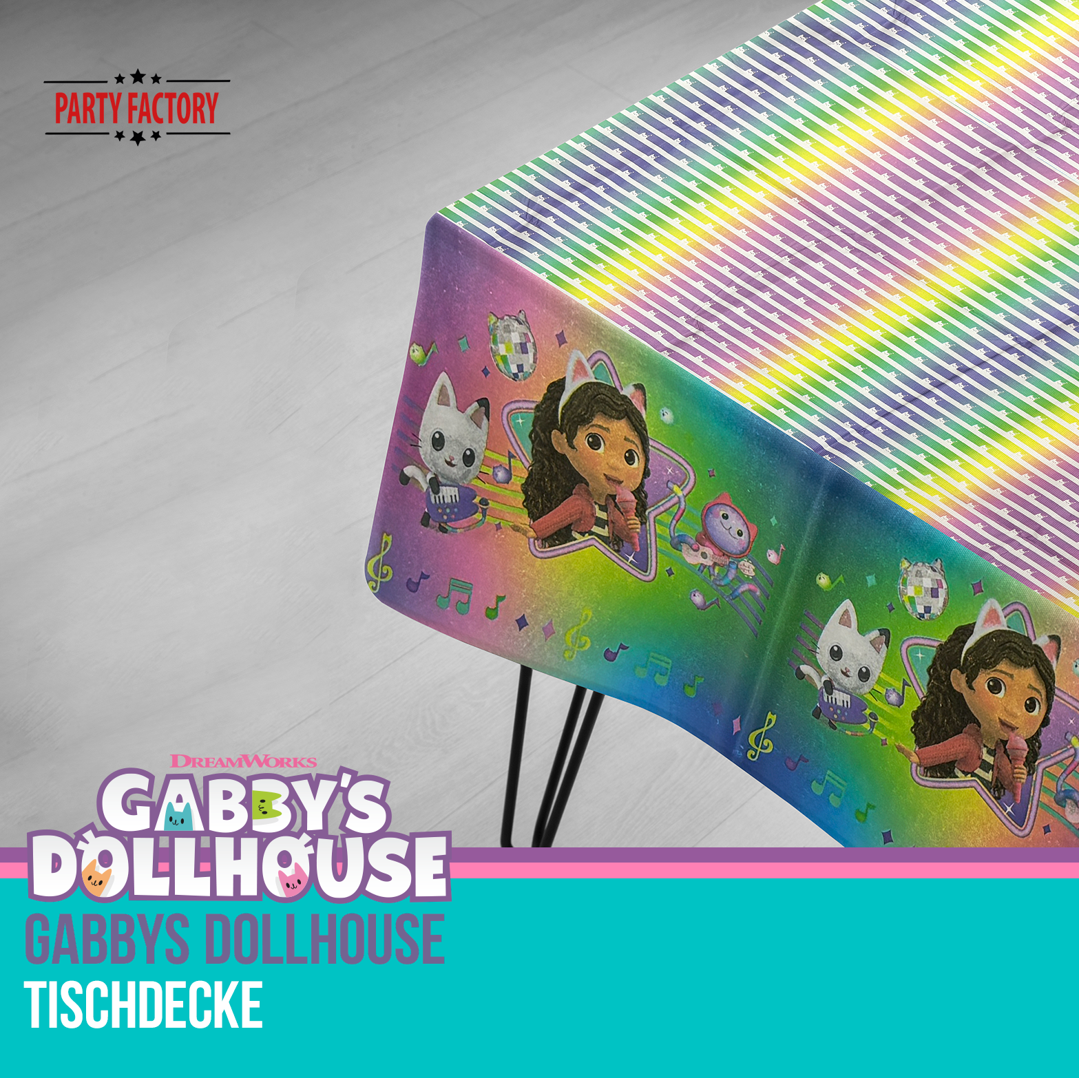 Gabby’s Dollhouse Tischdecke 120x180 cm 3
