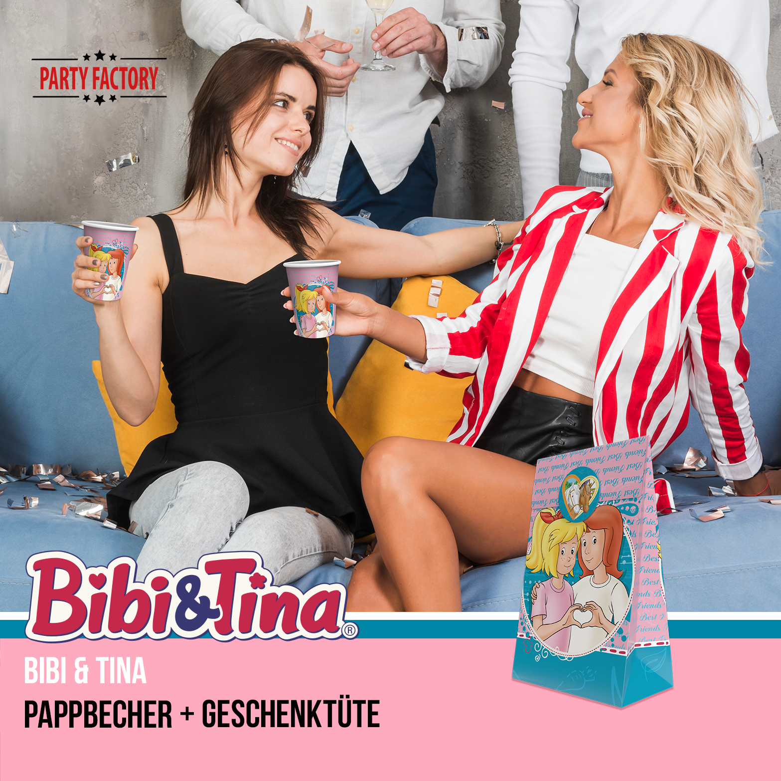 Bibi & Tina 51-tlg. Party Set – Geburtstag Deko Wimpel Ballons Geschenktüten 6