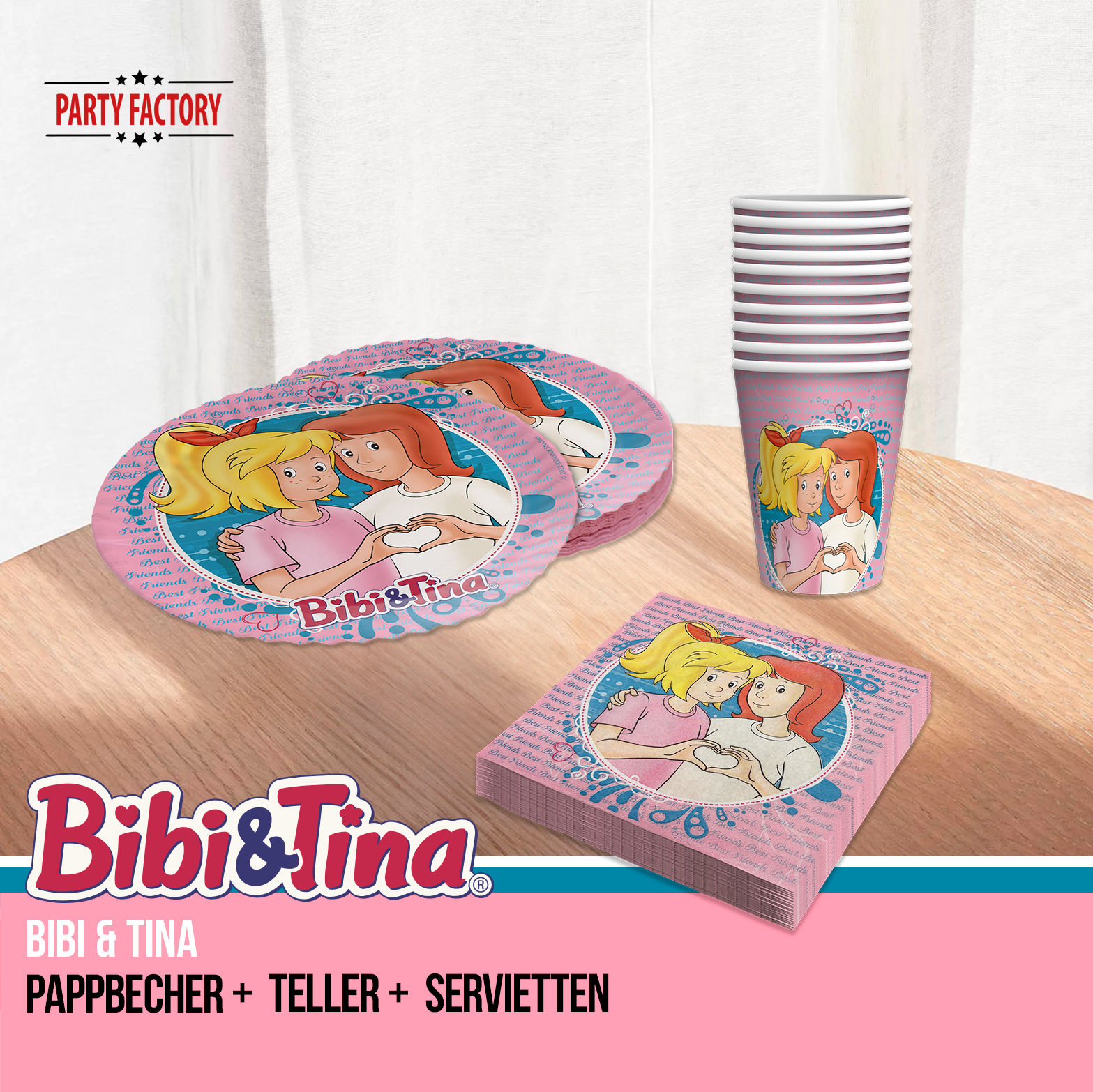 Bibi & Tina 46-tlg. Party Set – Kindergeburtstag Deko mit Geschenktüten 5