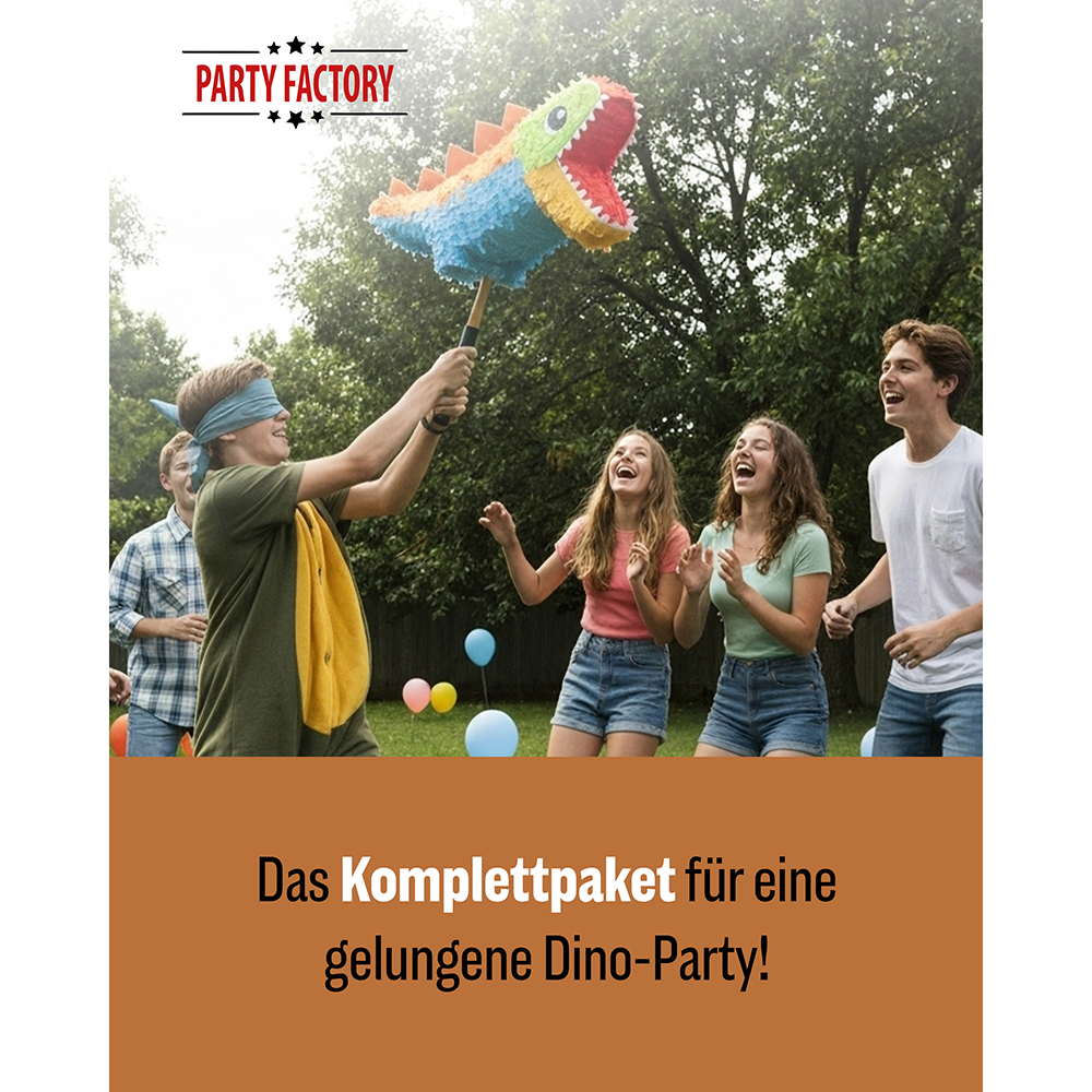 Dino Skelett 3-teiliges Party-Set mit 16 Papptellern, 16 Pappbechern und 40 Servietten 3