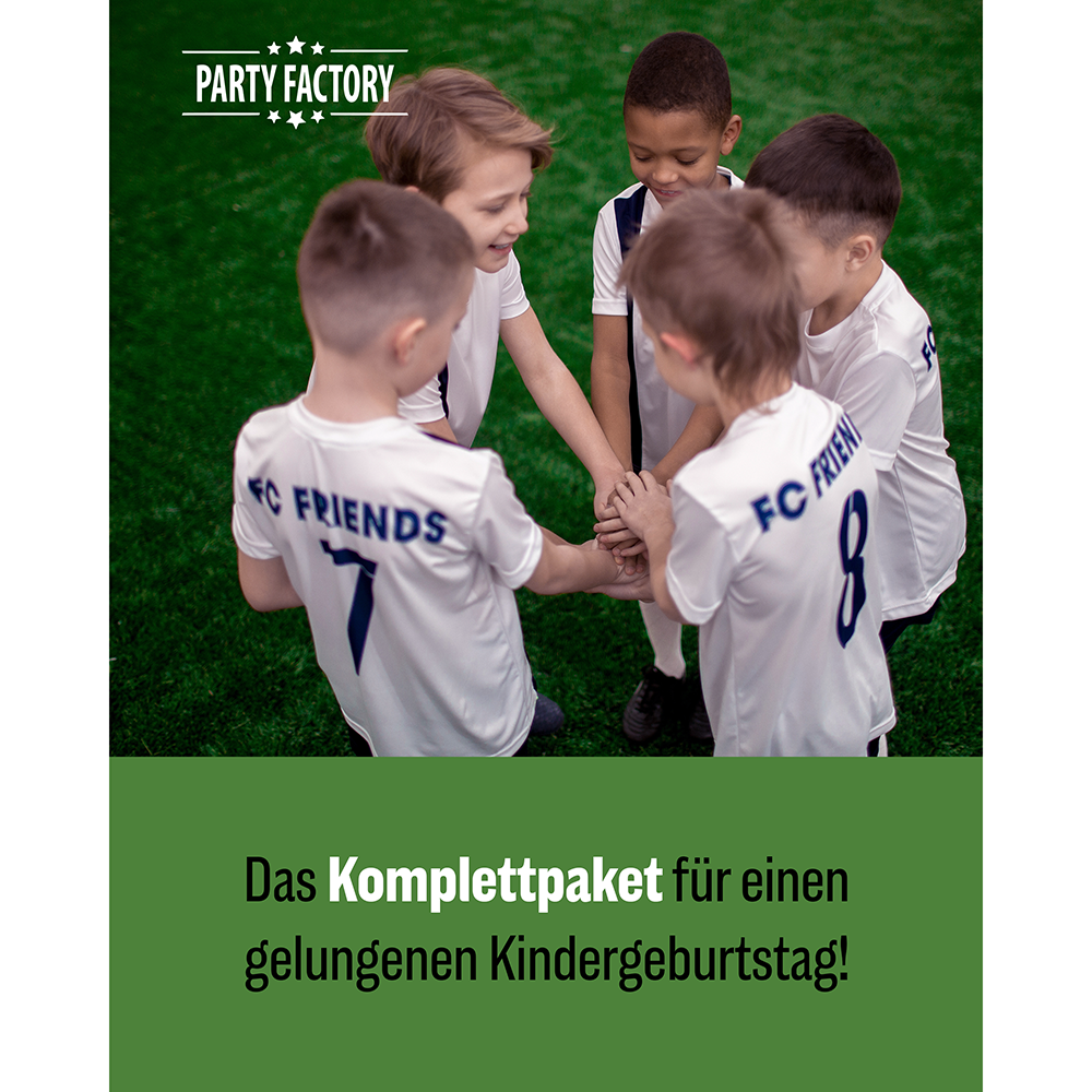 Fussball Goal 3-teiliges Party-Set mit 16 Papptellern, 16 Pappbechern und 40 Servietten 3