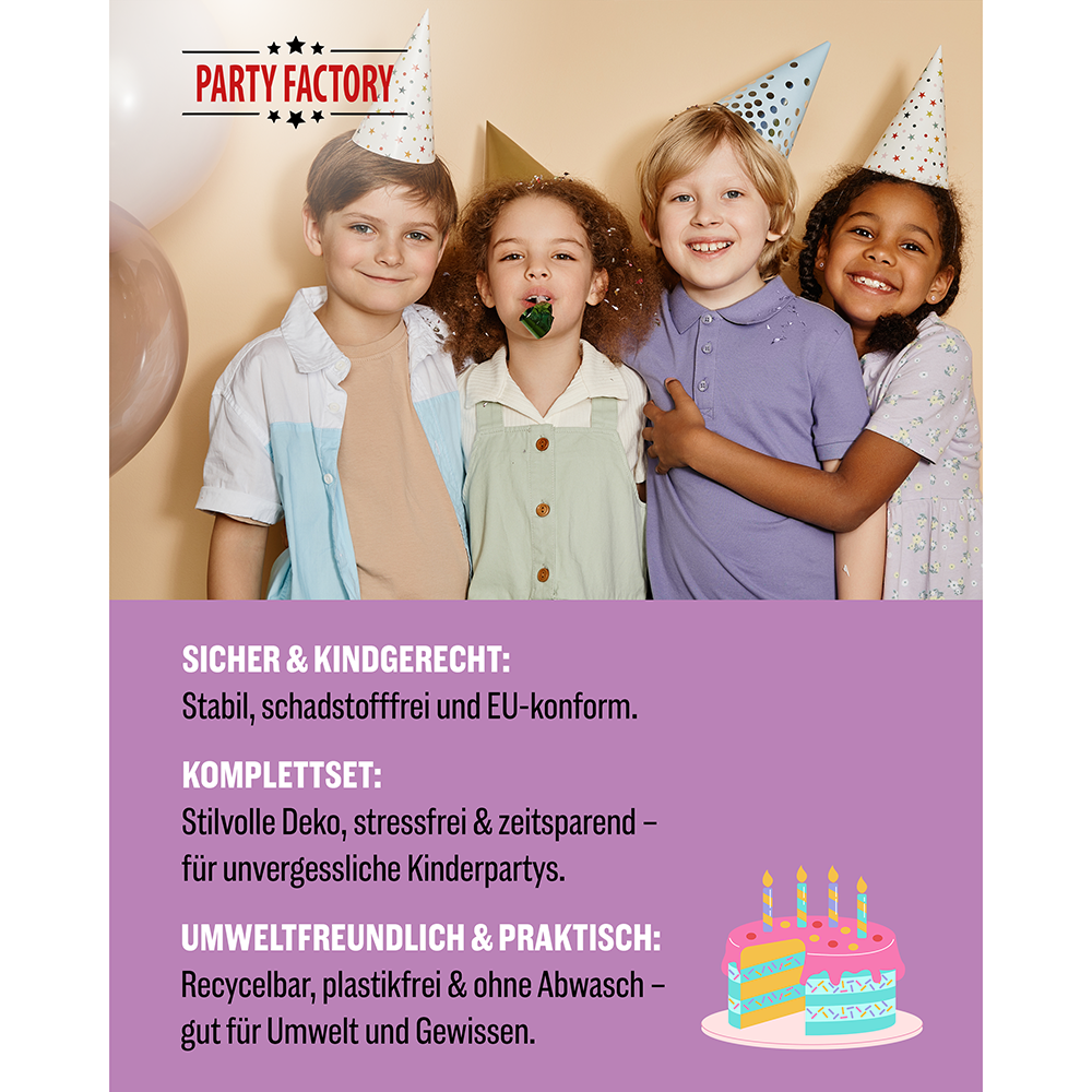 Happy Birthday 40 3-teiliges Party-Set mit 16 Papptellern, 16 Pappbechern und 40 Servietten 5