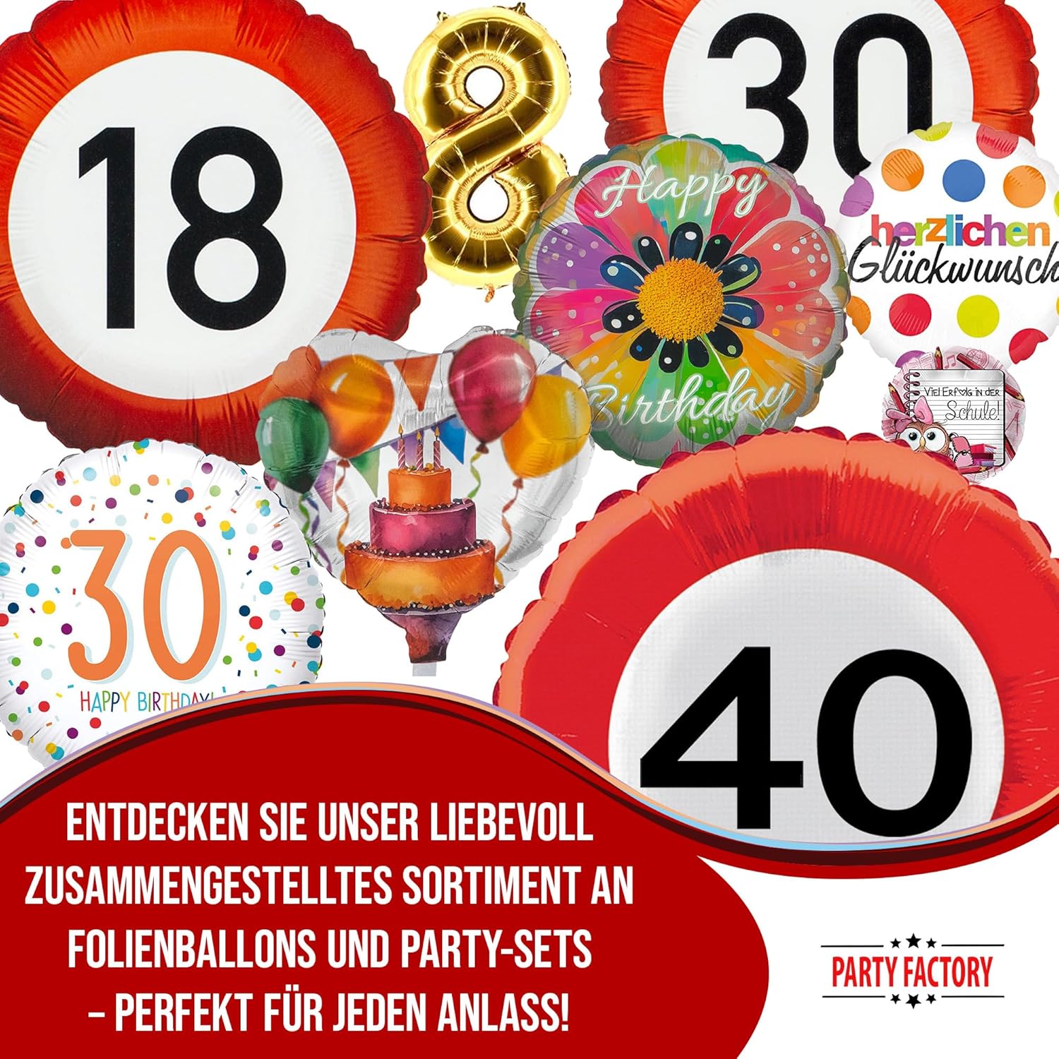 Dino Realistisch 5-teiliges Party-Set mit 8 Papptellern 8 Pappbechern 20 Servietten 1 Wimpelkette, 5 Folienballons rund und 5 Folienballons herz 6