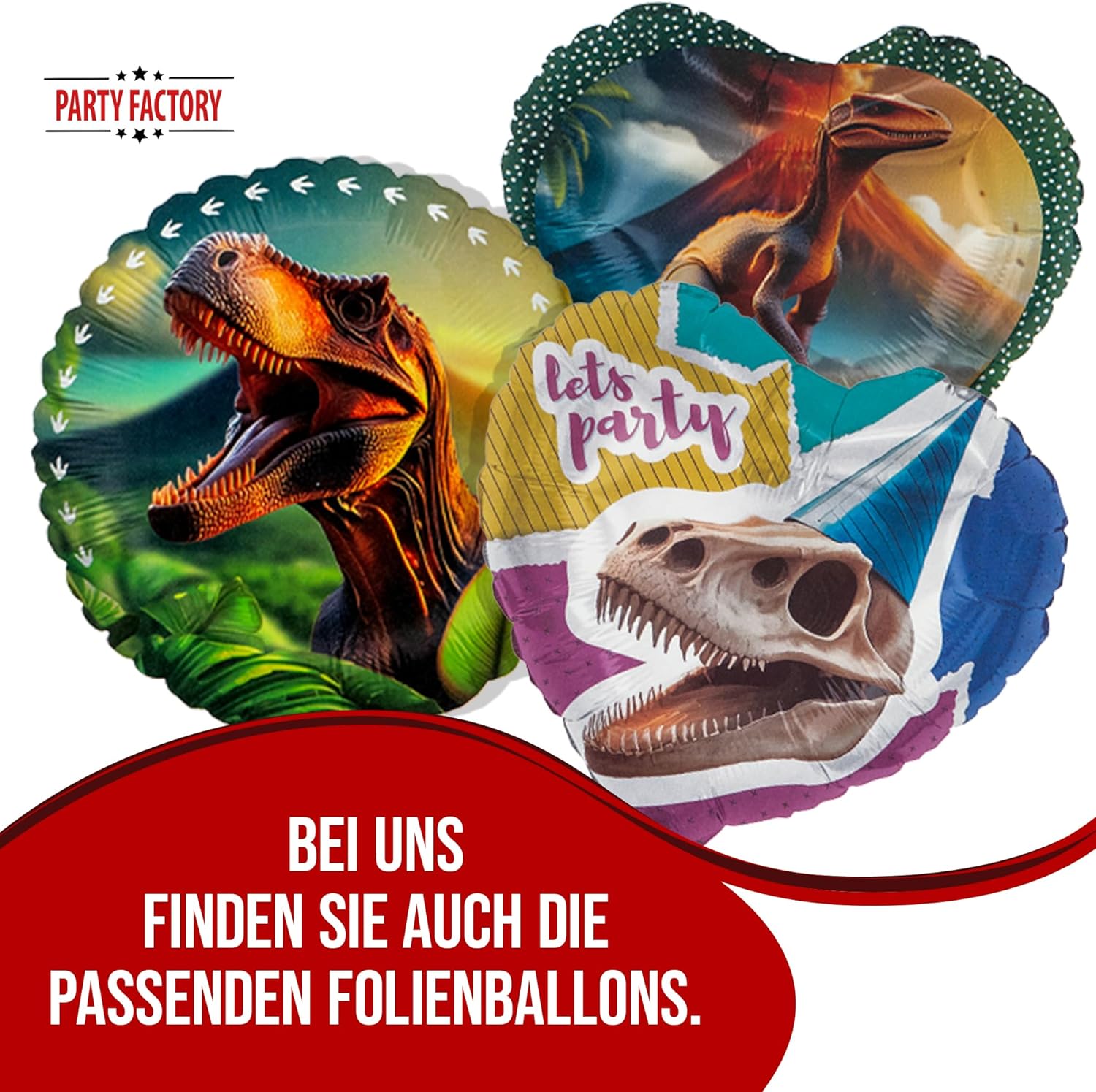 Dino Wimpelkette 4–5 m – realistische Dinosaurier Deko für Kindergeburtstag 6