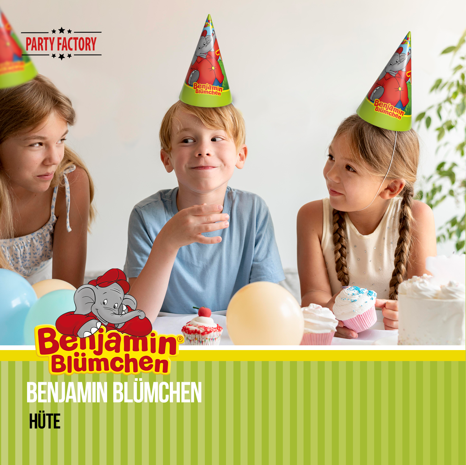 Benjamin Blümchen Partyset 62-tlg Geschirr, Servietten, Deko, Partyhüte & Tüten 6