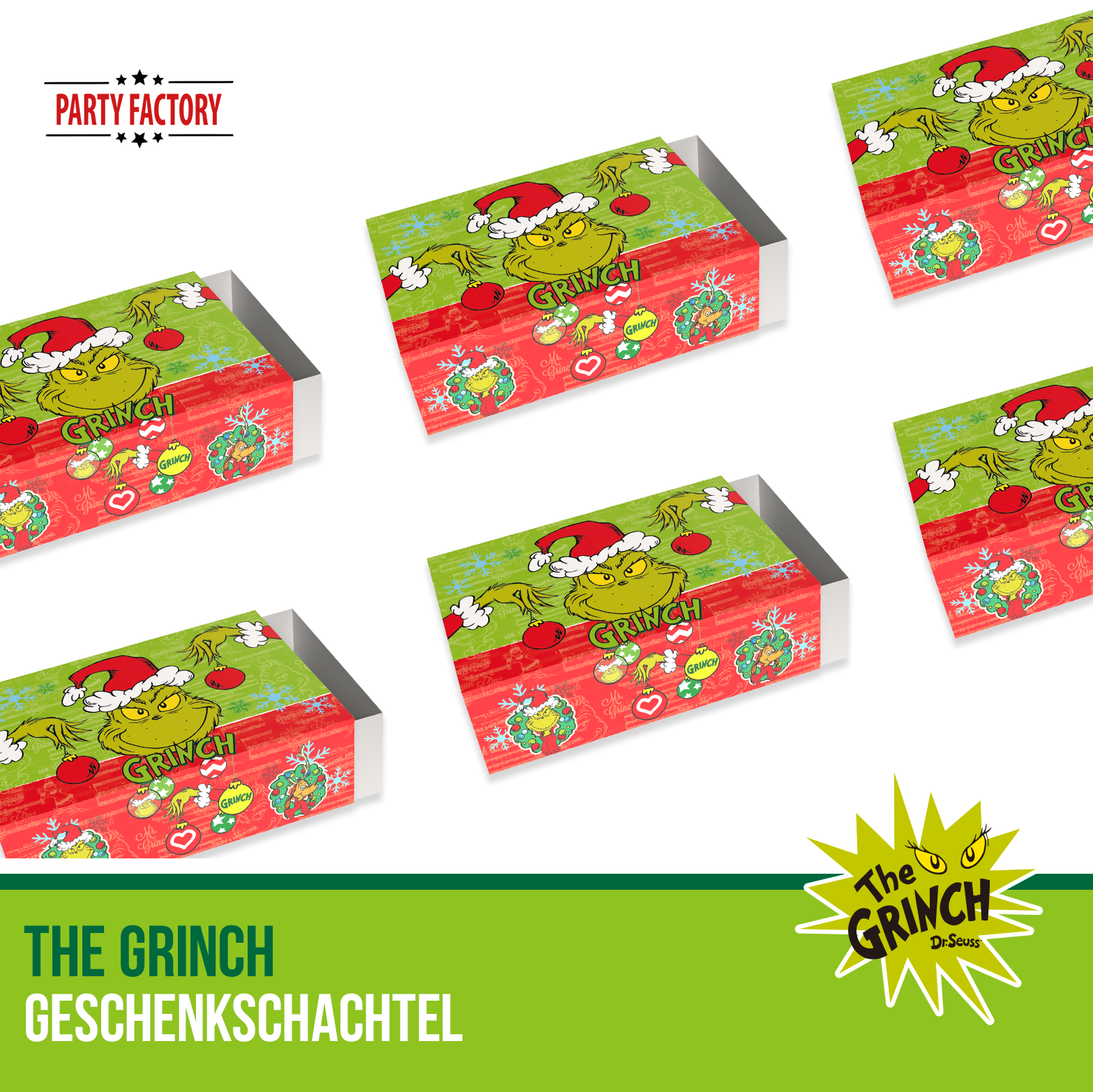 The Grinch Geschenkschachtel Motiv 1 – Geschenkbox Weihnachten, Geschenkverpackung Party 6
