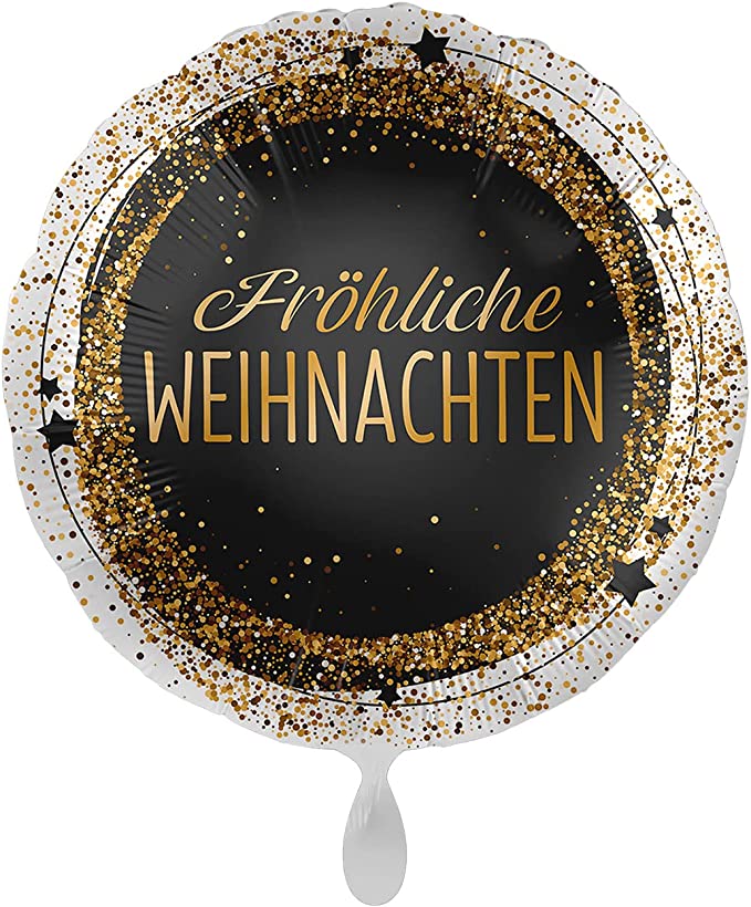 Folienballon Gold "Fröhliche Weihnachten" Ø 43cm