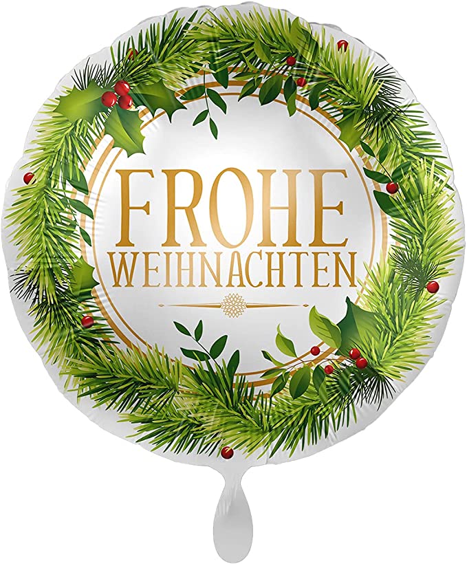 Folienballon "Frohe Weihnachten" Ø 43cm