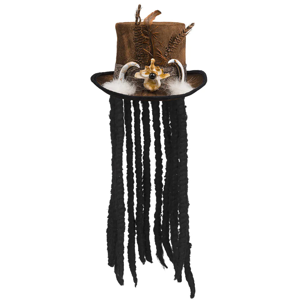 Voodoo Hut Buluku mit Haar – Karneval & Halloween Kostümaccessoire 2